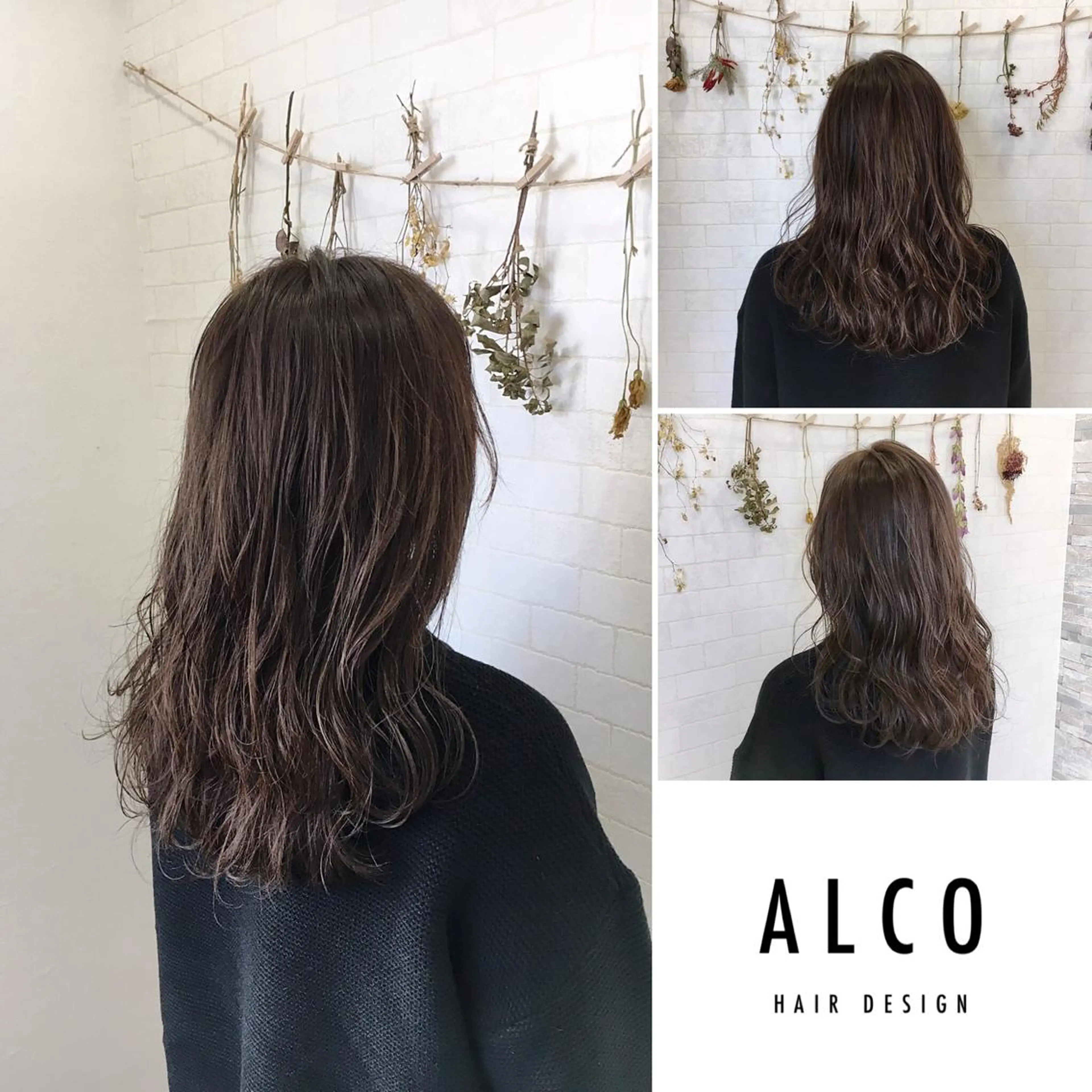 セミロング カラー ワタイショウタ 髪質改善✨アイブロウのヘアスタイル