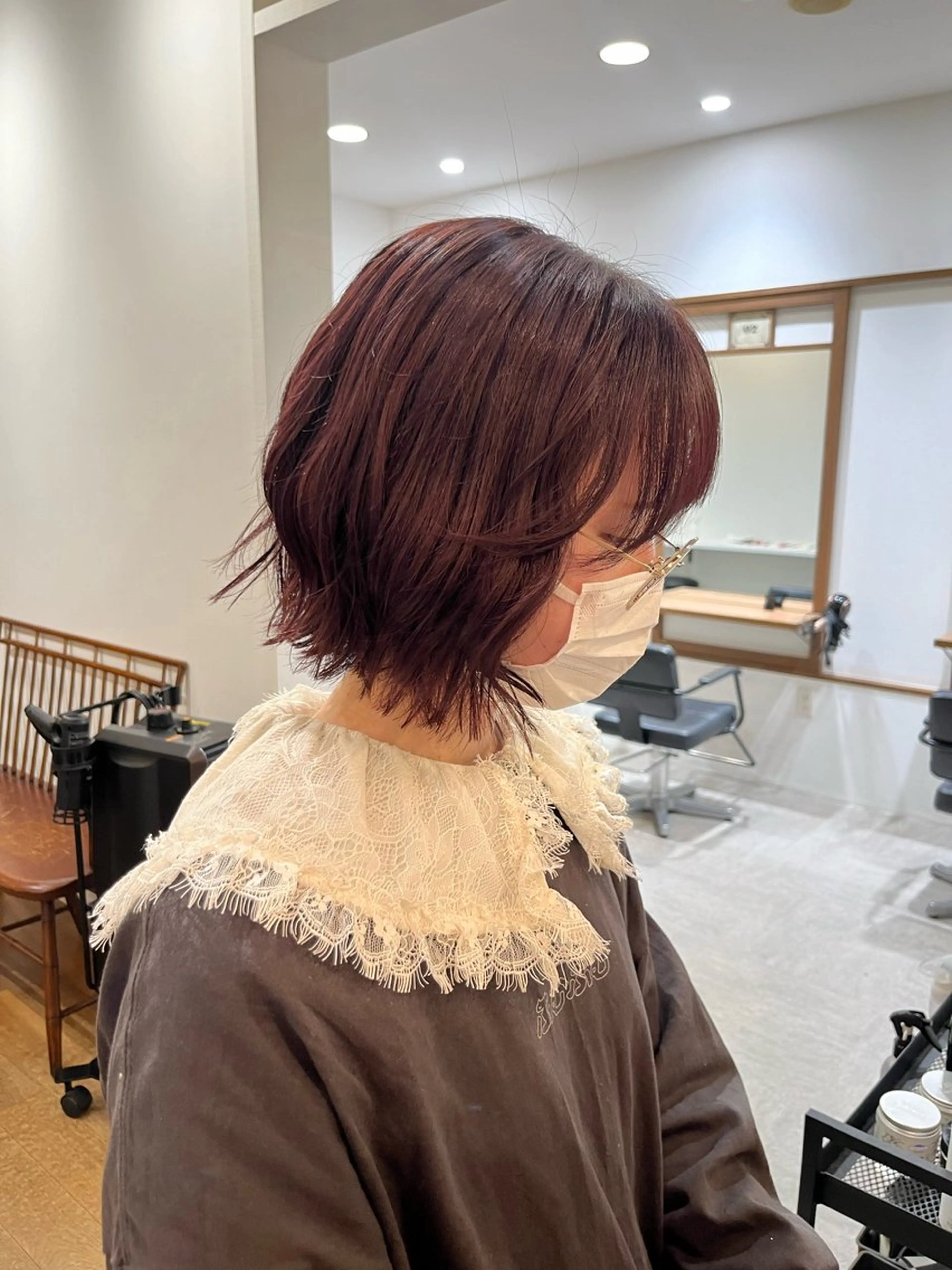 ミディアム カラー ヘアアレンジ ブリーチ トリートメント ヘアカラー トリートメント 無料カットモデル‪✨ ✂️Nanami🌷のヘアスタイル