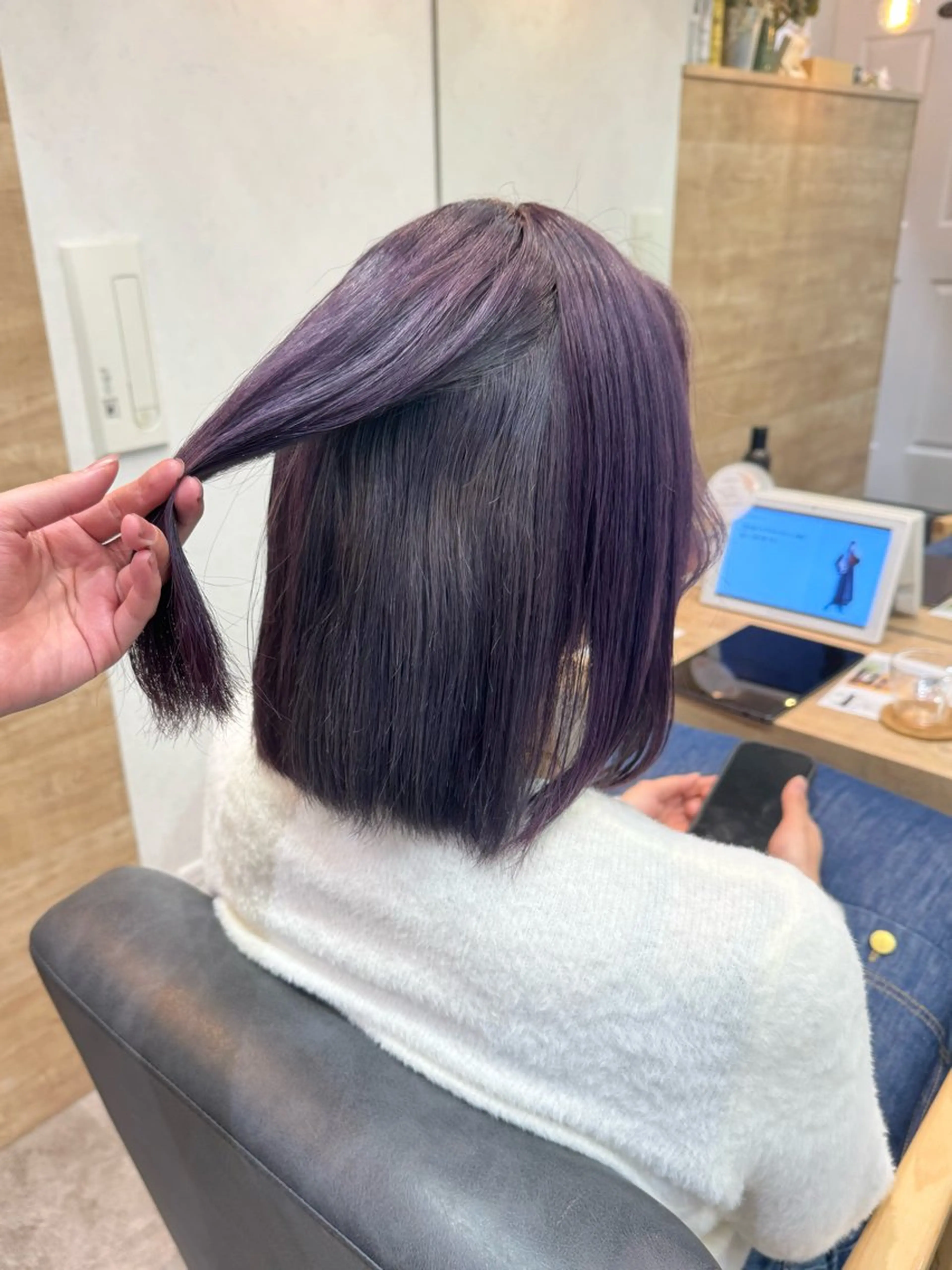 ミディアム カラー インナーカラー ピンクカラー パープルカラー ヘアカラー 縮毛矯正/艶髪カラー /パーマ/ひふみ🌱のヘアスタイル