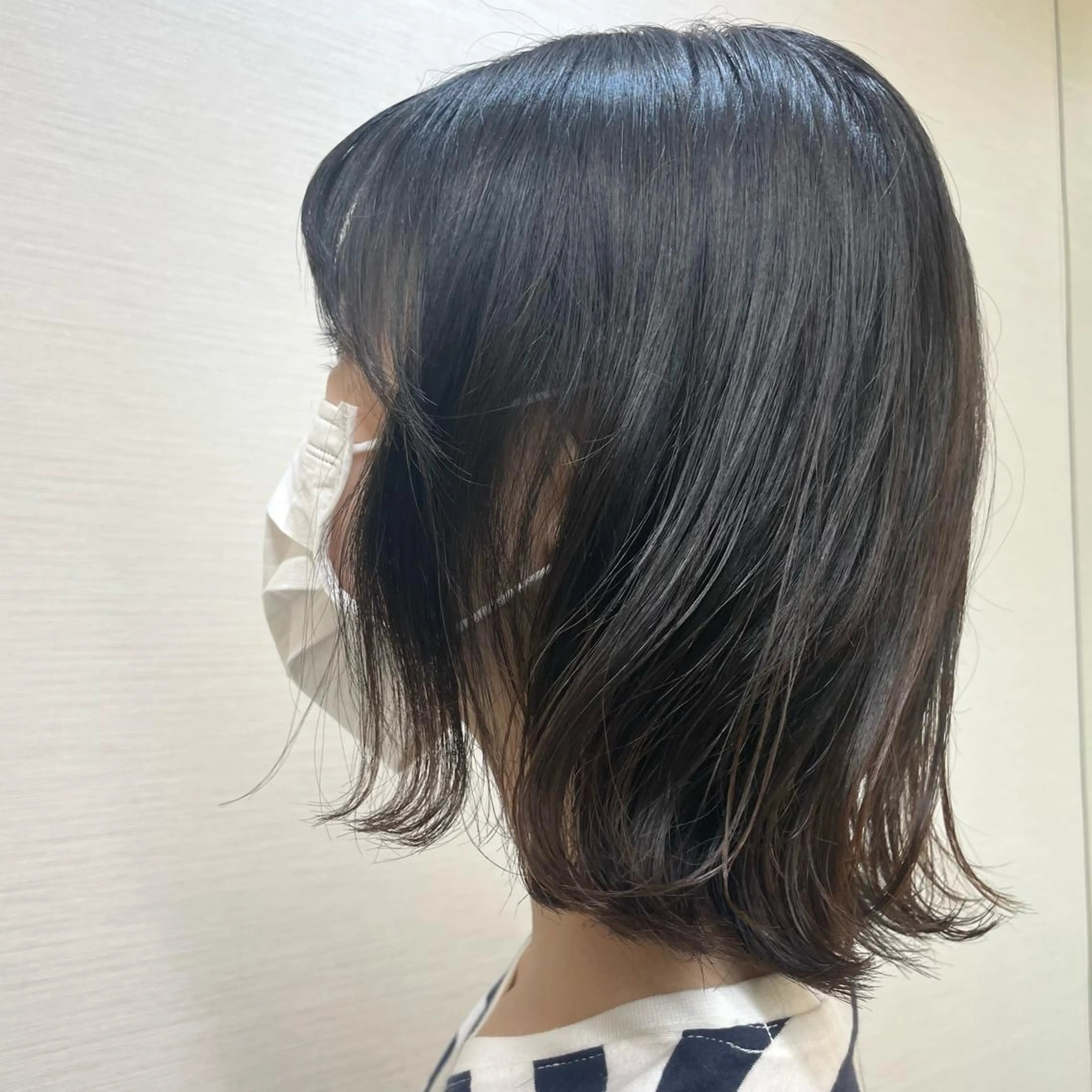 ショート 切りっぱなしボブ ボブ 韓国/透明感カラー さなのヘアスタイル