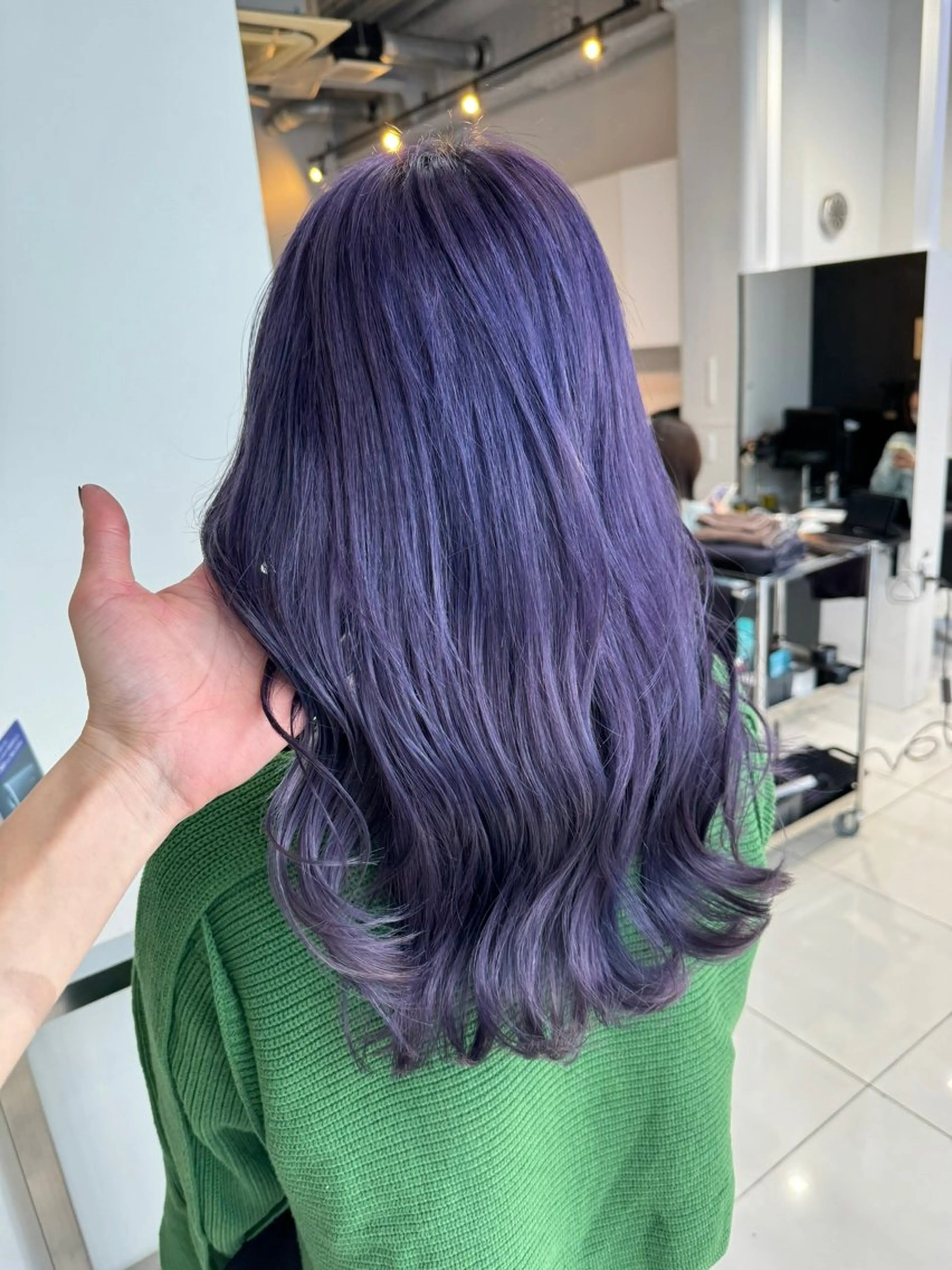 ロング カラー バレイヤージュ ブリーチ ケアブリーチ ダブルカラー ハイライトカラー カット ヘアカラー トリートメント ヘアセット Rikuto/原宿 /バレイヤージュのヘアスタイル