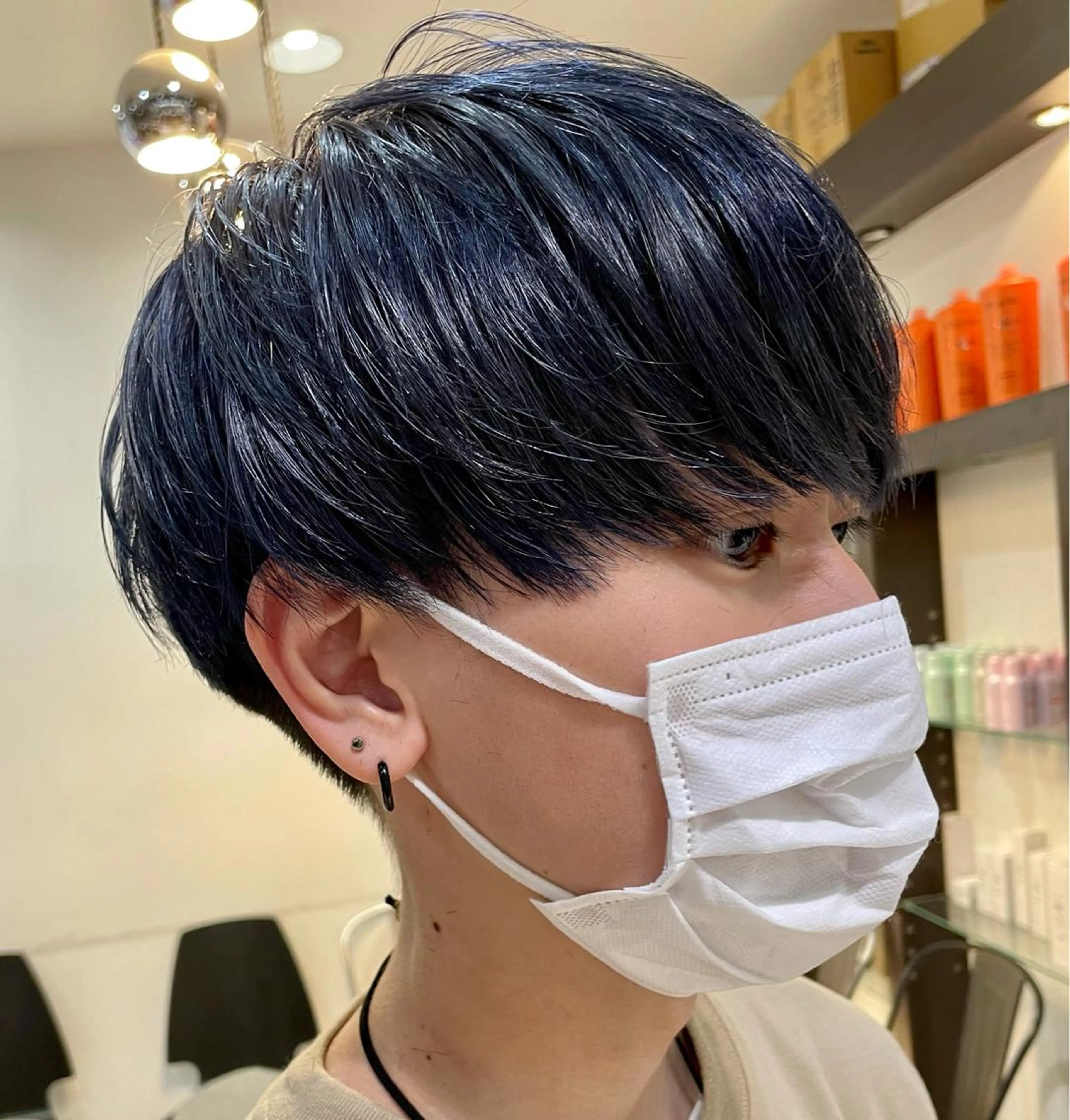 カラー ネイビーカラー カット メンズ指名no'1 佐藤　亘のヘアスタイル