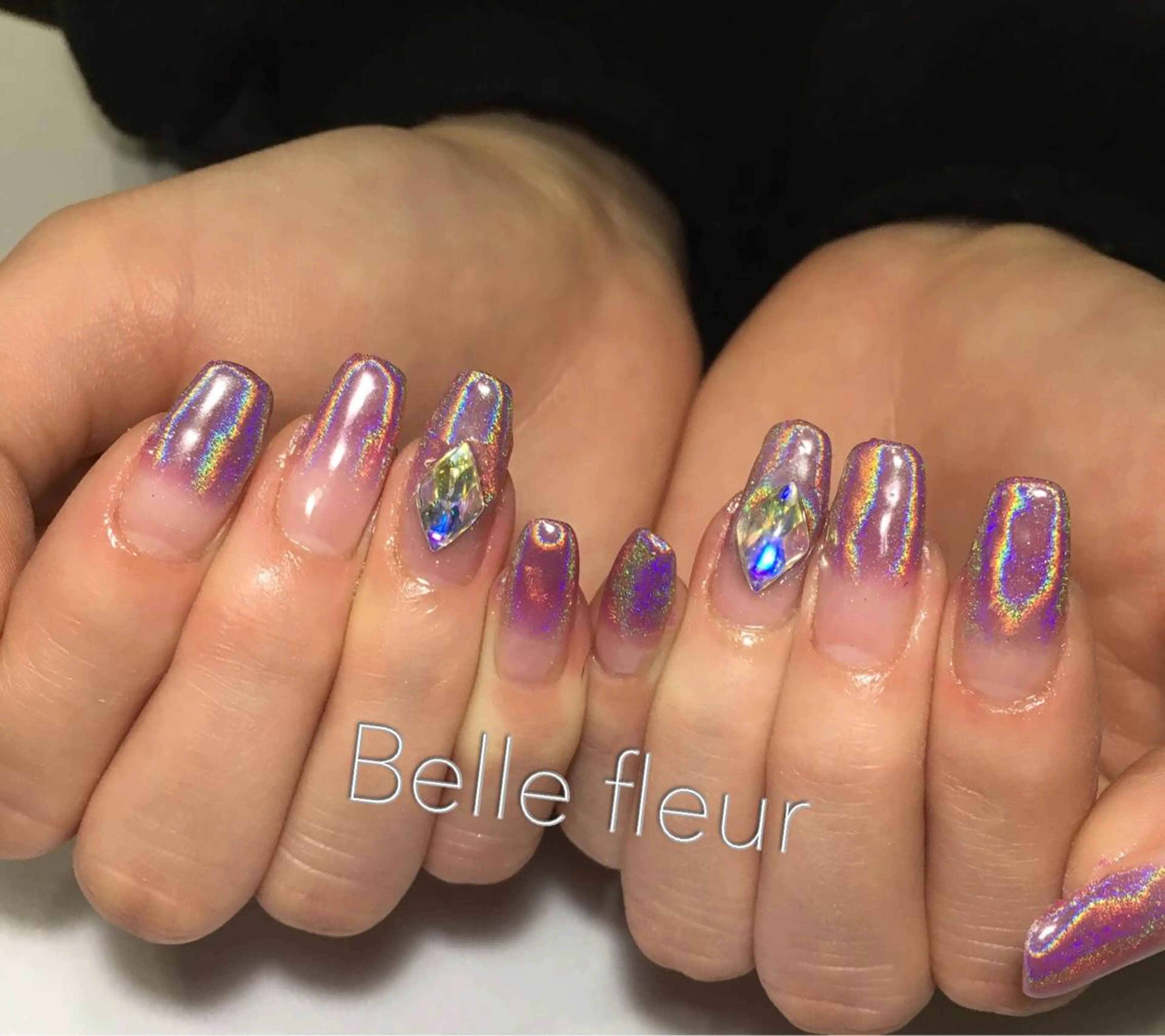 ロング ネイル Belle fleurのネイルデザイン