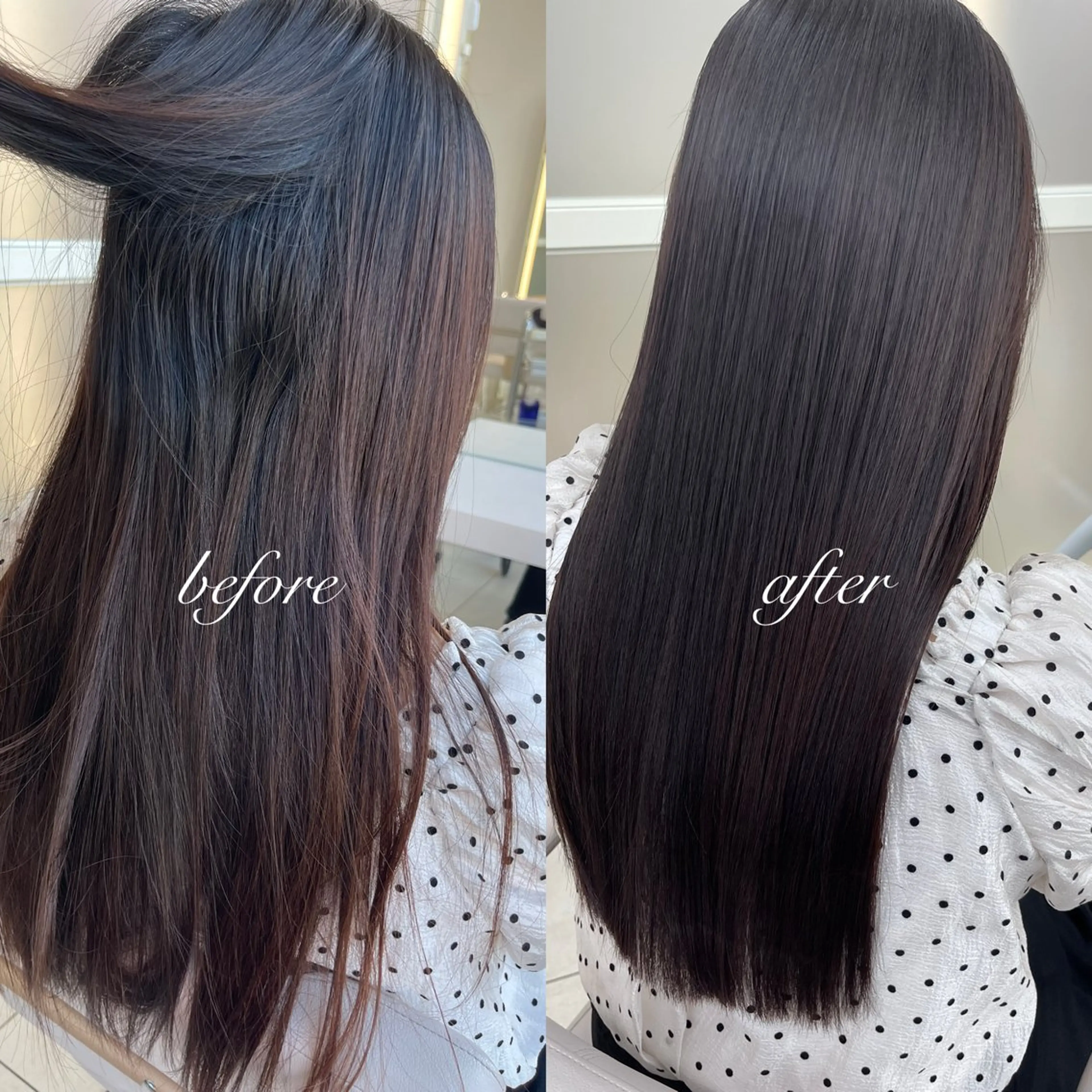 セミロング ヘアカラー 髪質改善 /艶カラー　怜央のヘアスタイル