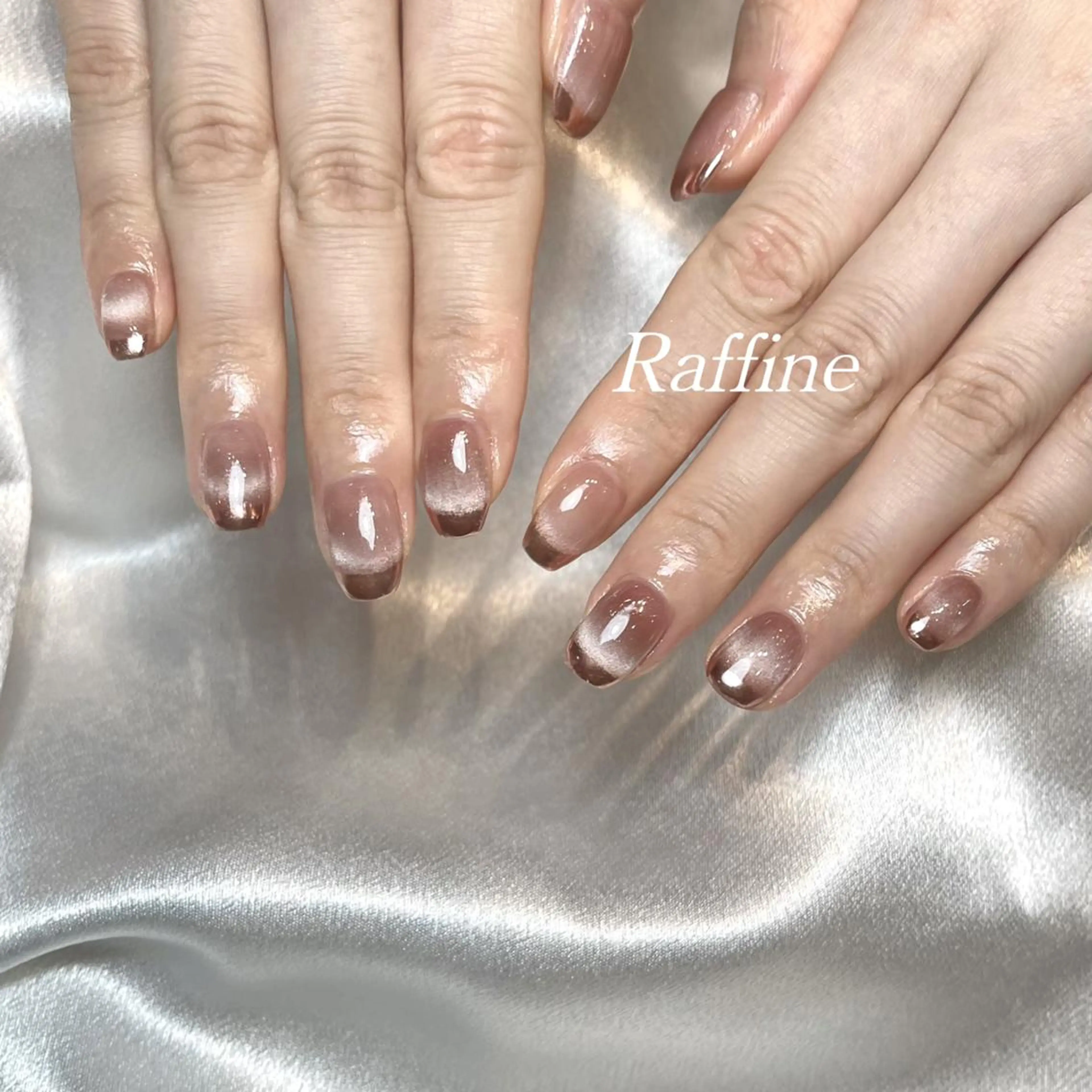ネイル RAFFINE 月🦋🩵のネイルデザイン
