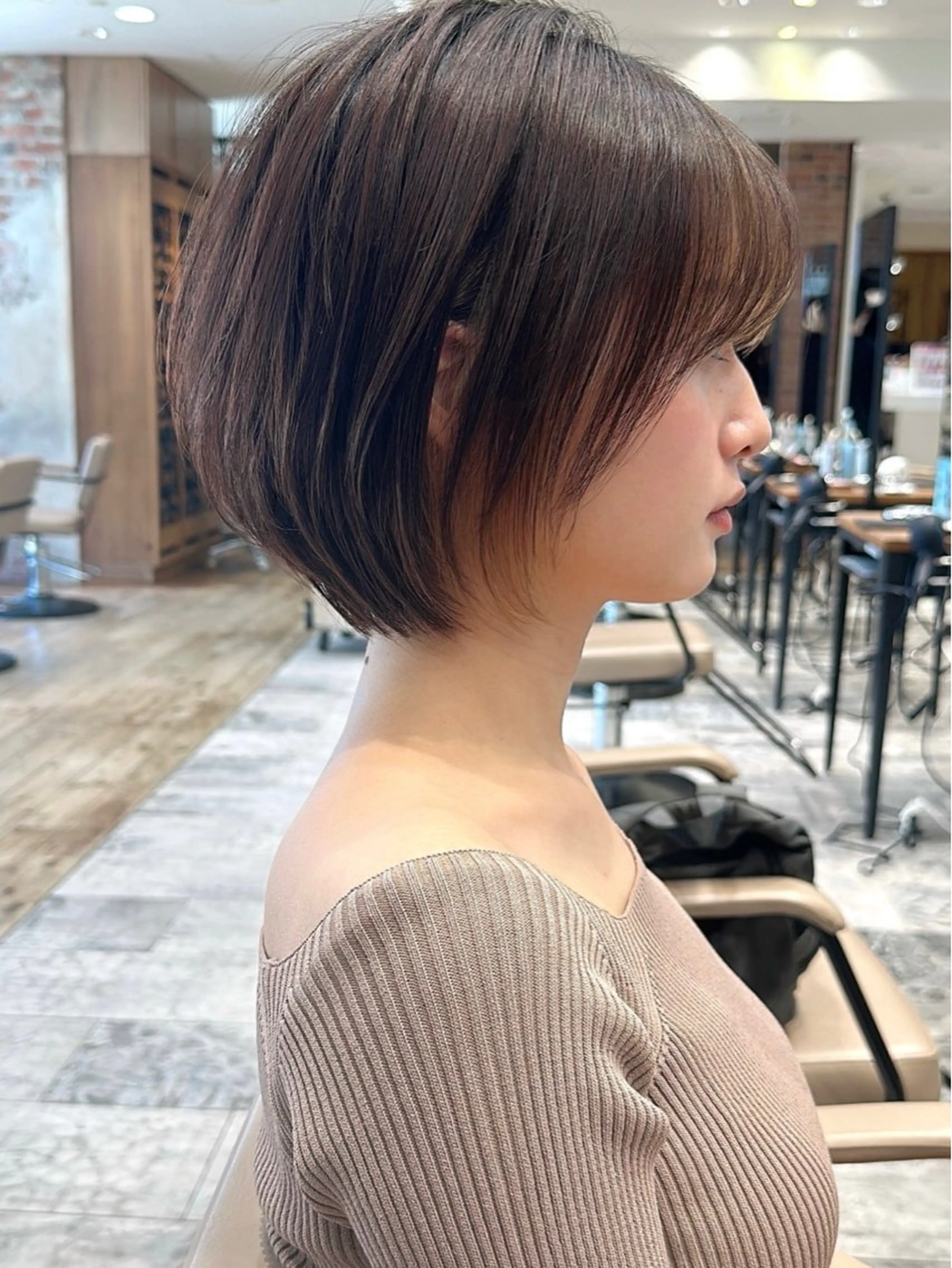 ショート カラー パーマ ショートボブ ボブ 似合わせカット ショートヘア 小顔カット カット ヘアカラー トリートメント ショート、ボブの神✨ 峯朋也✂︎✨のヘアスタイル