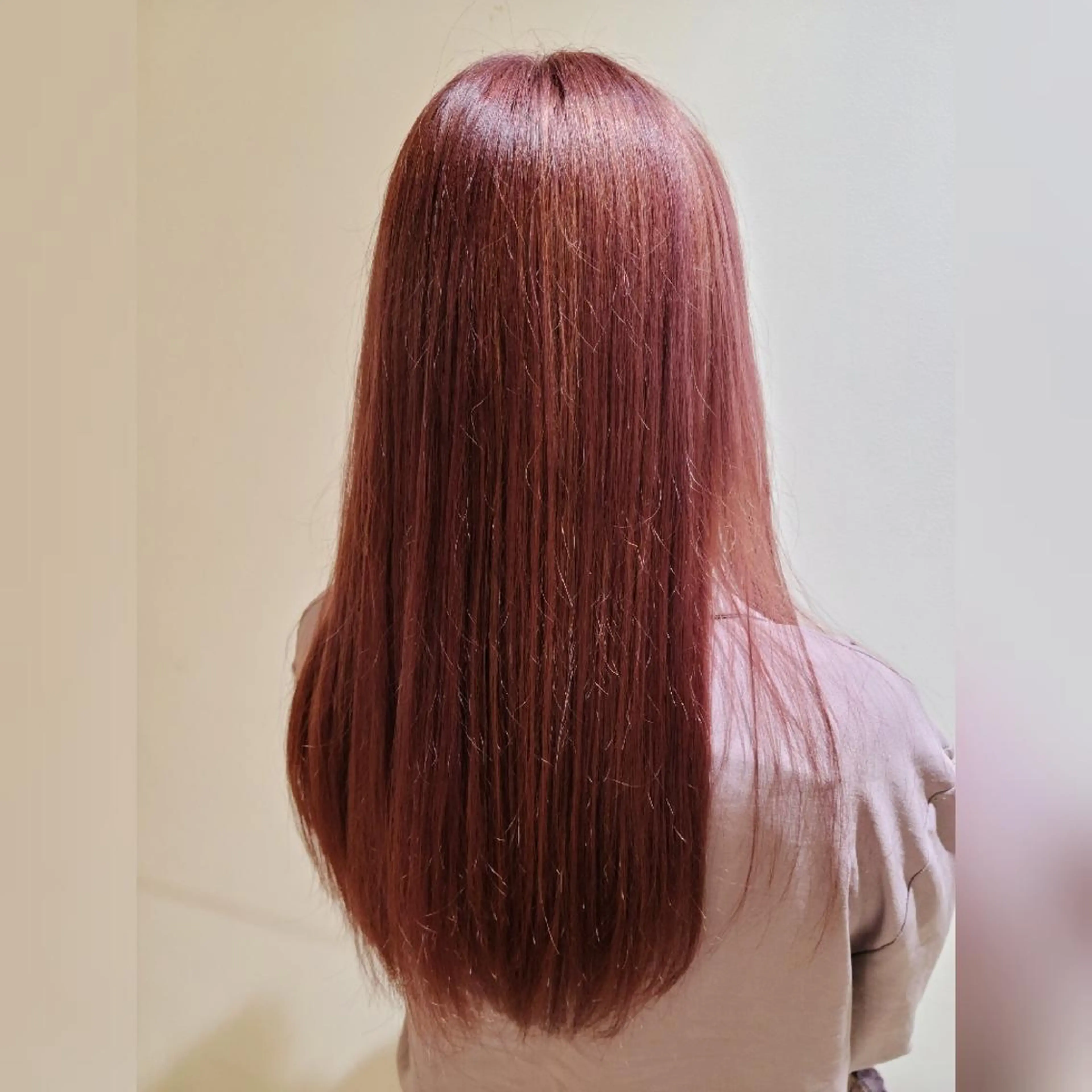 ロング カラー 透明感カラー オレンジ ピンクカラー バイオレットカラー [Lil by  JIL BLAN]所属・田中 孝征のヘアスタイル