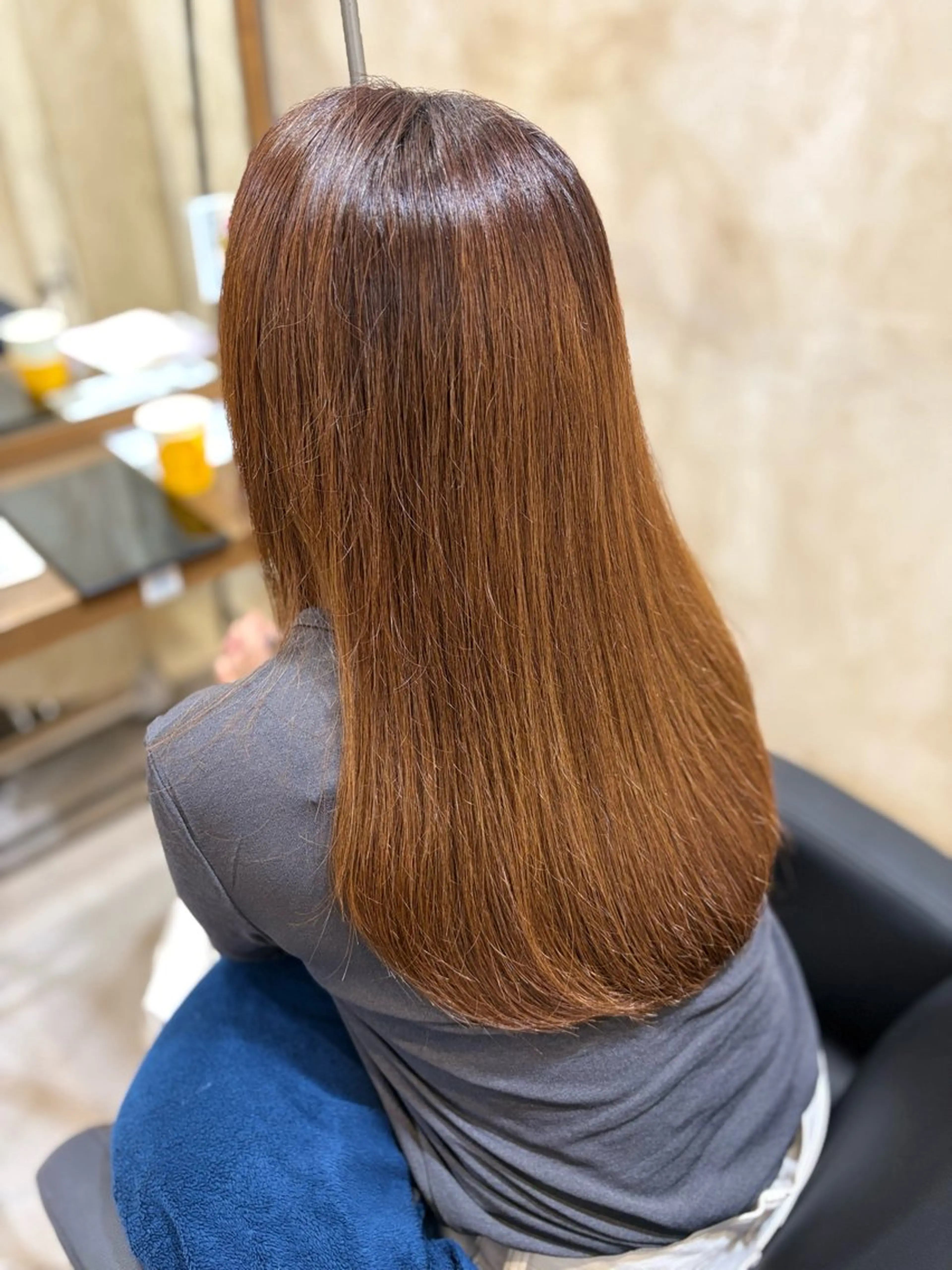 初回限定【乾かしただけで艶髪に💇‍♀️】+似合わせカット+酸性ストレート+オージュア4stepトリートメントの写真