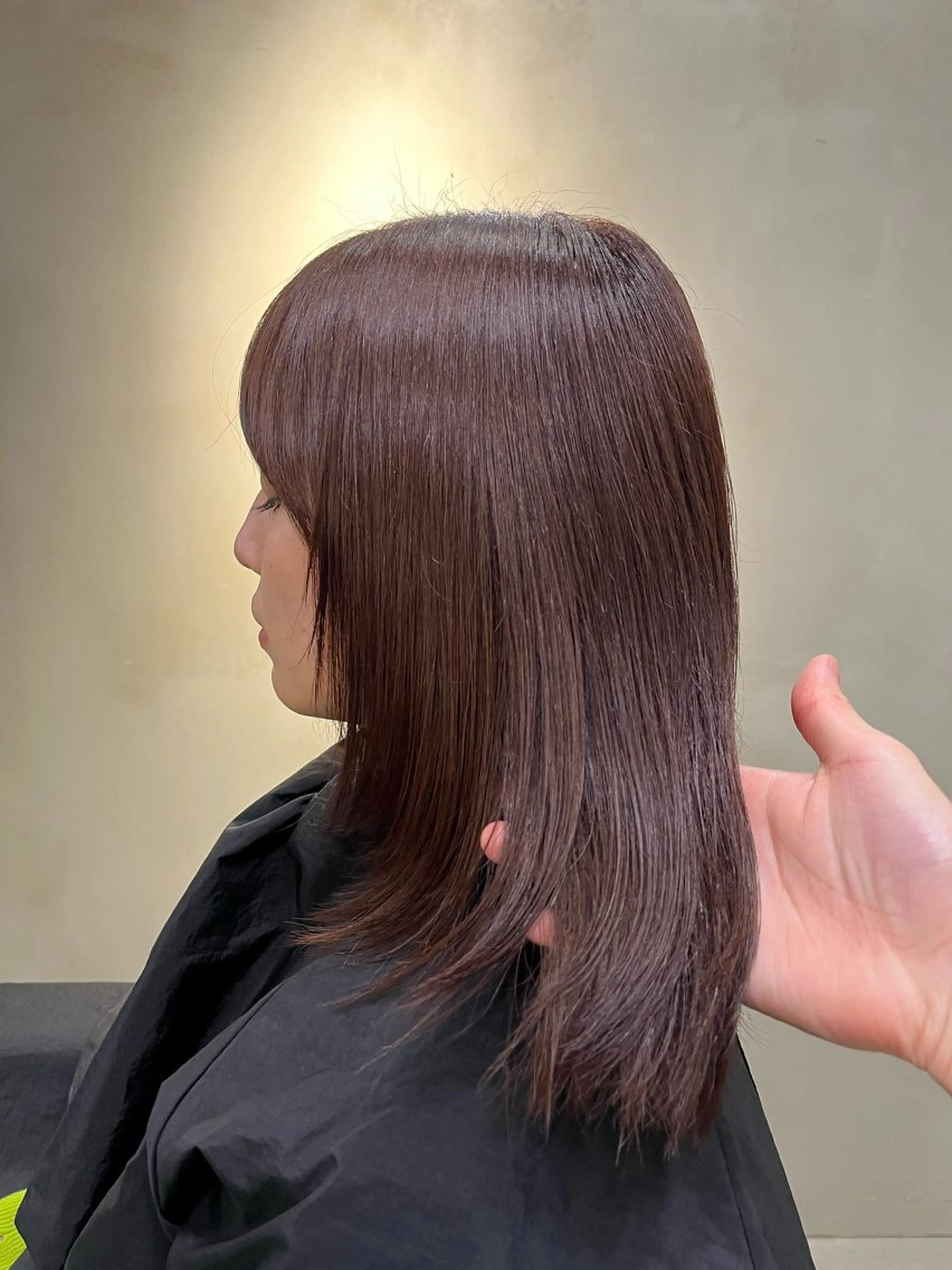 ミディアム カラー ブラウンカラー ピンクカラー ピンクブラウン ヘアカラー VOYAGE所属・中園 康のヘアスタイル