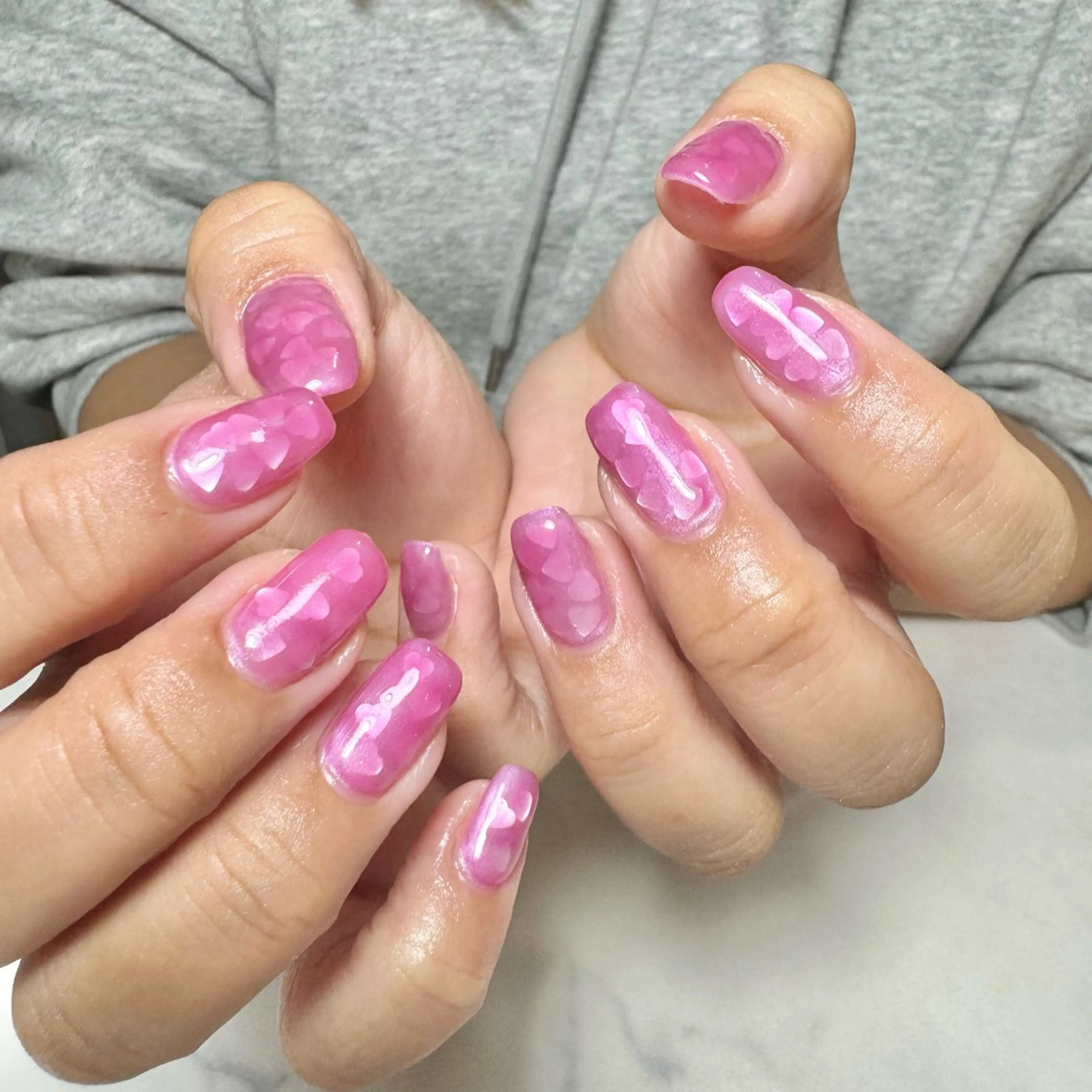 ネイル ハート ハンドネイル salon de oct.のネイルデザイン