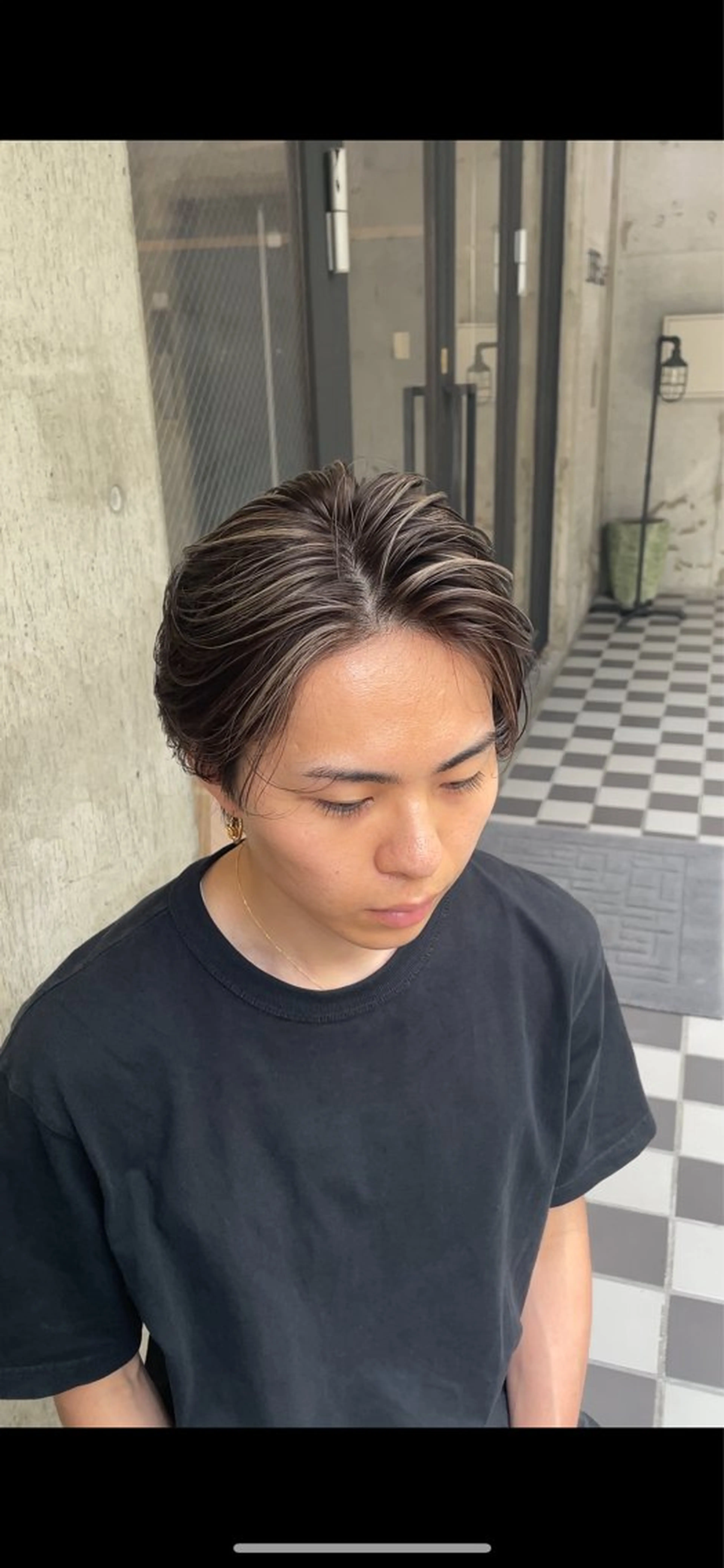 ショート ハイライト ヘアカラー 🇺🇸ルミナ🔥 外国人風ハイライトのヘアスタイル