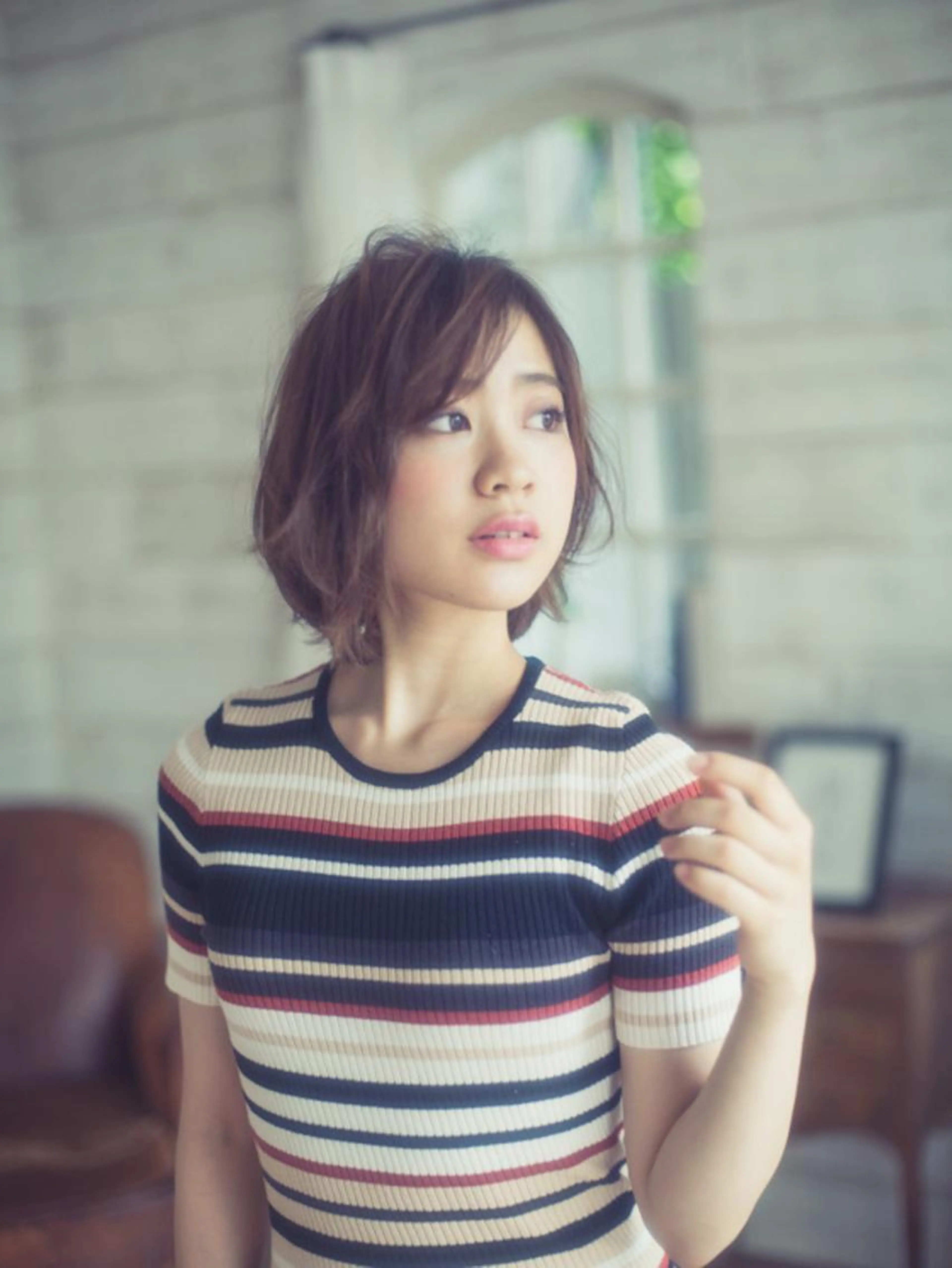 前髪縮毛矯正＋オーガニックトリートメントの写真