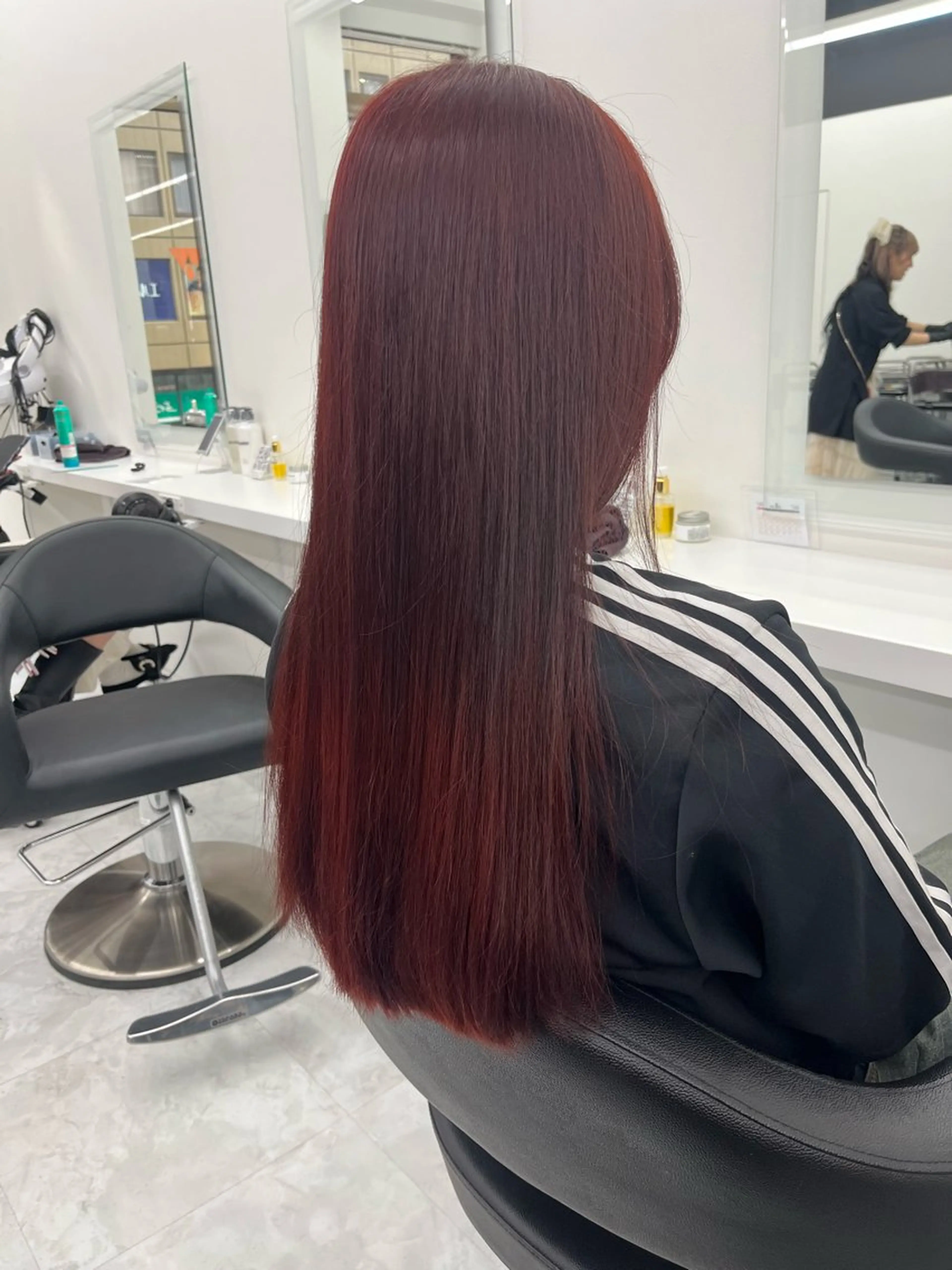 ロング カラー レッドカラー ヘアカラー 💖トレンド夏 カラー💖FUTAのヘアスタイル