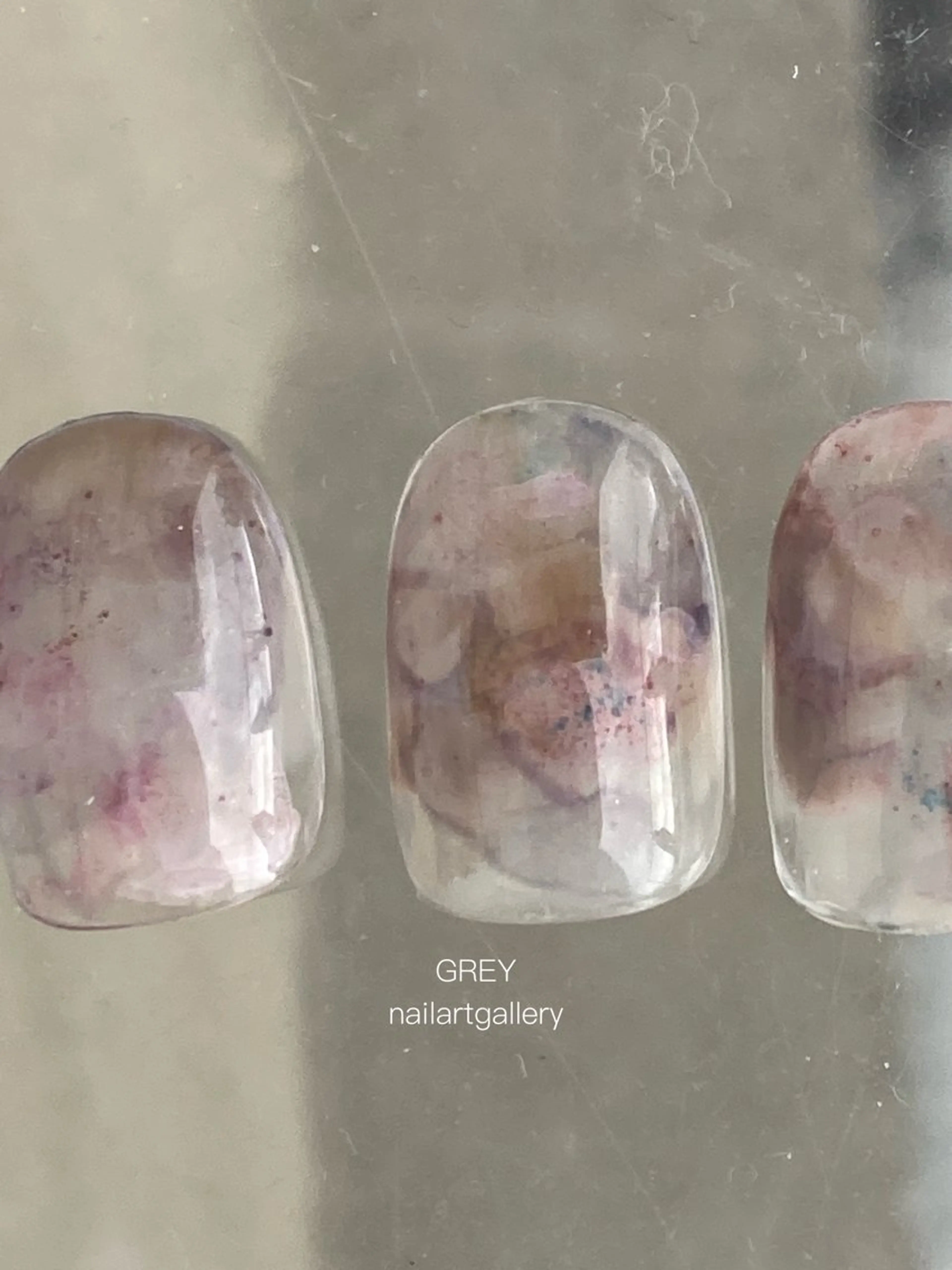 ネイル アートネイル 【GREY】 TAIRAのネイルデザイン