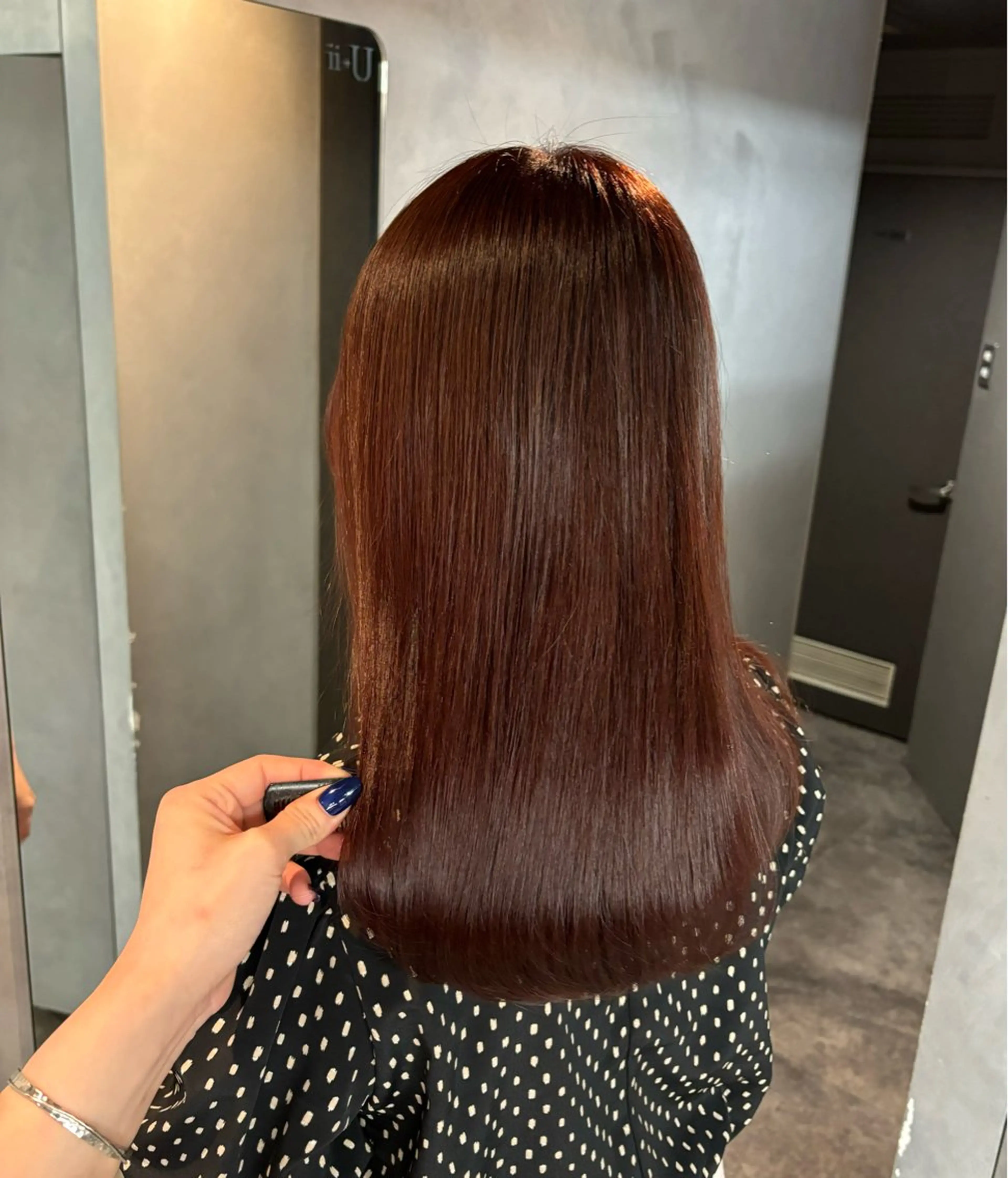 セミロング カット ヘアカラー トリートメント 韓国レイヤー×暖色 カラー🎀ASAKAのヘアスタイル