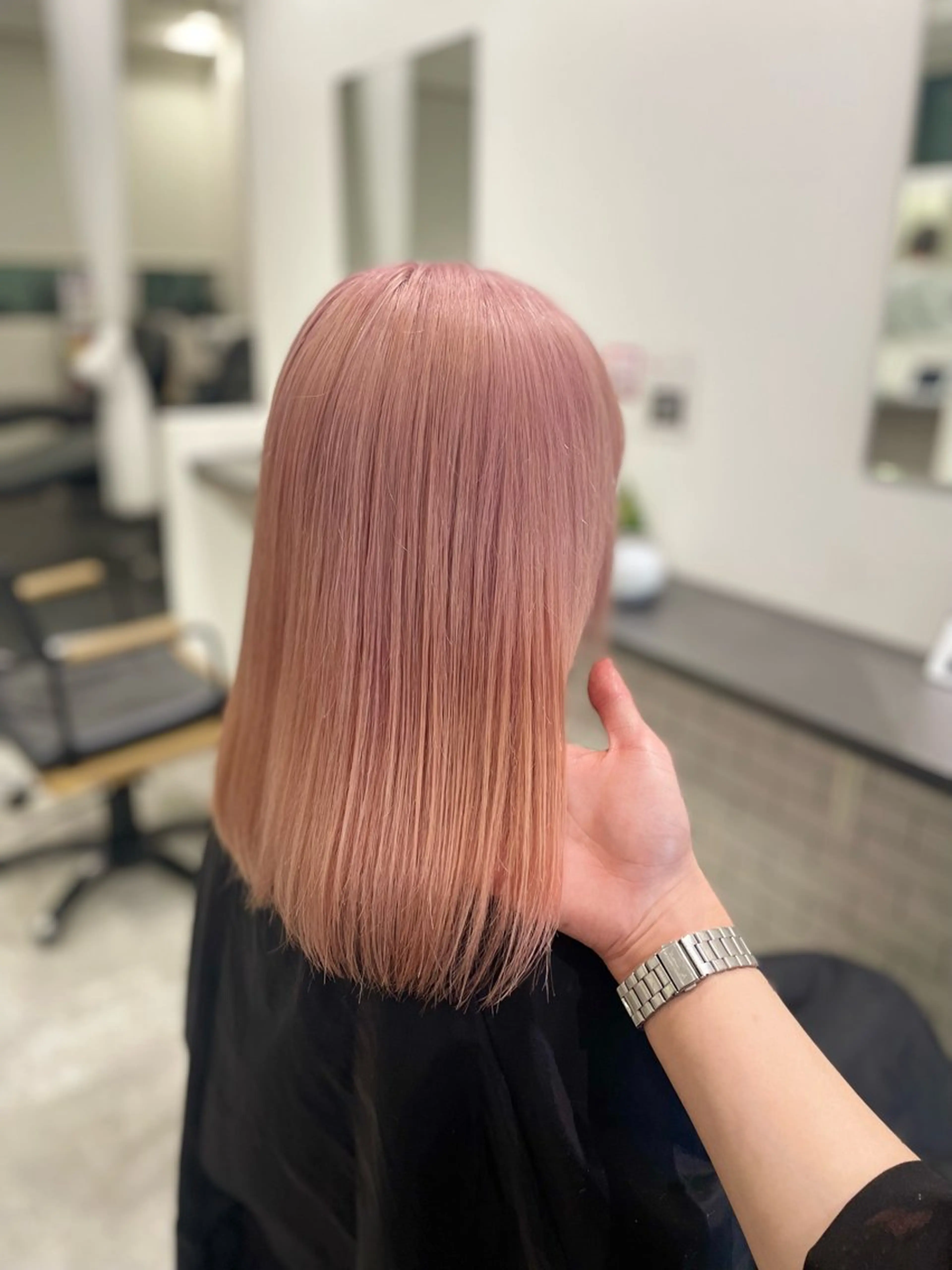 セミロング カラー ヘアカラー トリートメント GaKu/ブリーチ /デザイン/ブロンドのヘアスタイル