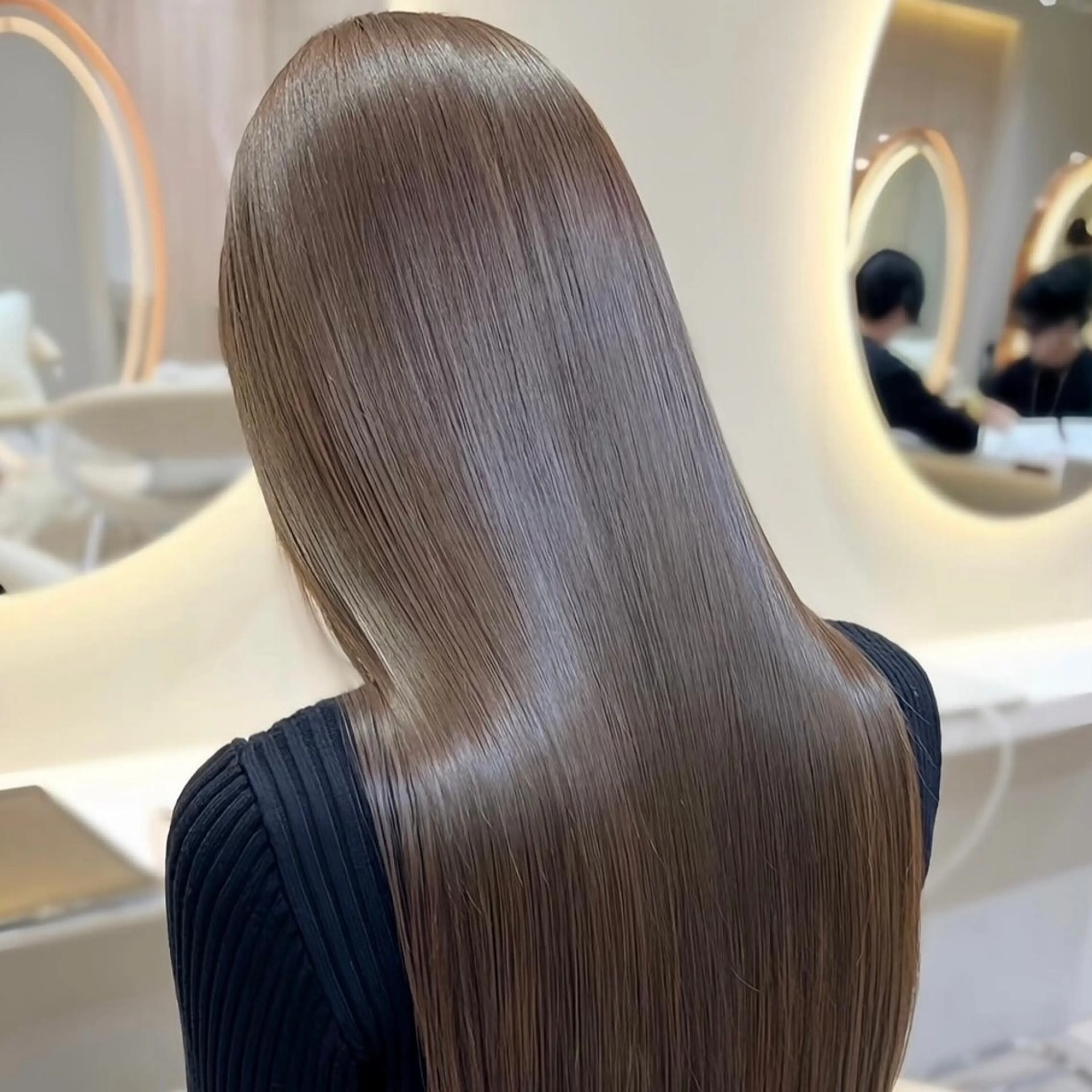 セミロング 縮毛矯正 トリートメント damask roseのヘアスタイル