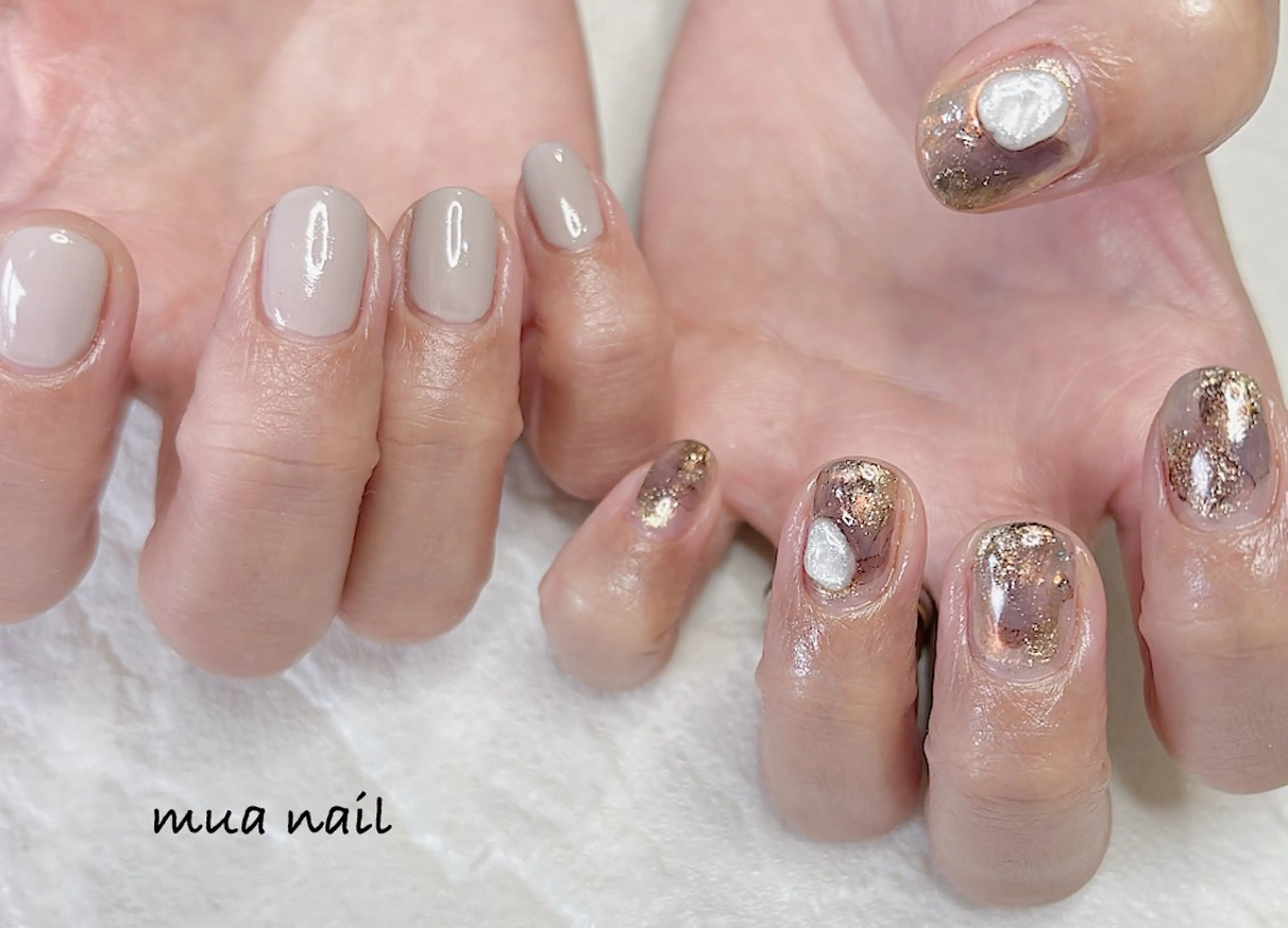 ネイル ブルー ニュアンスネイル ハンドネイル mua nail mikiのネイルデザイン