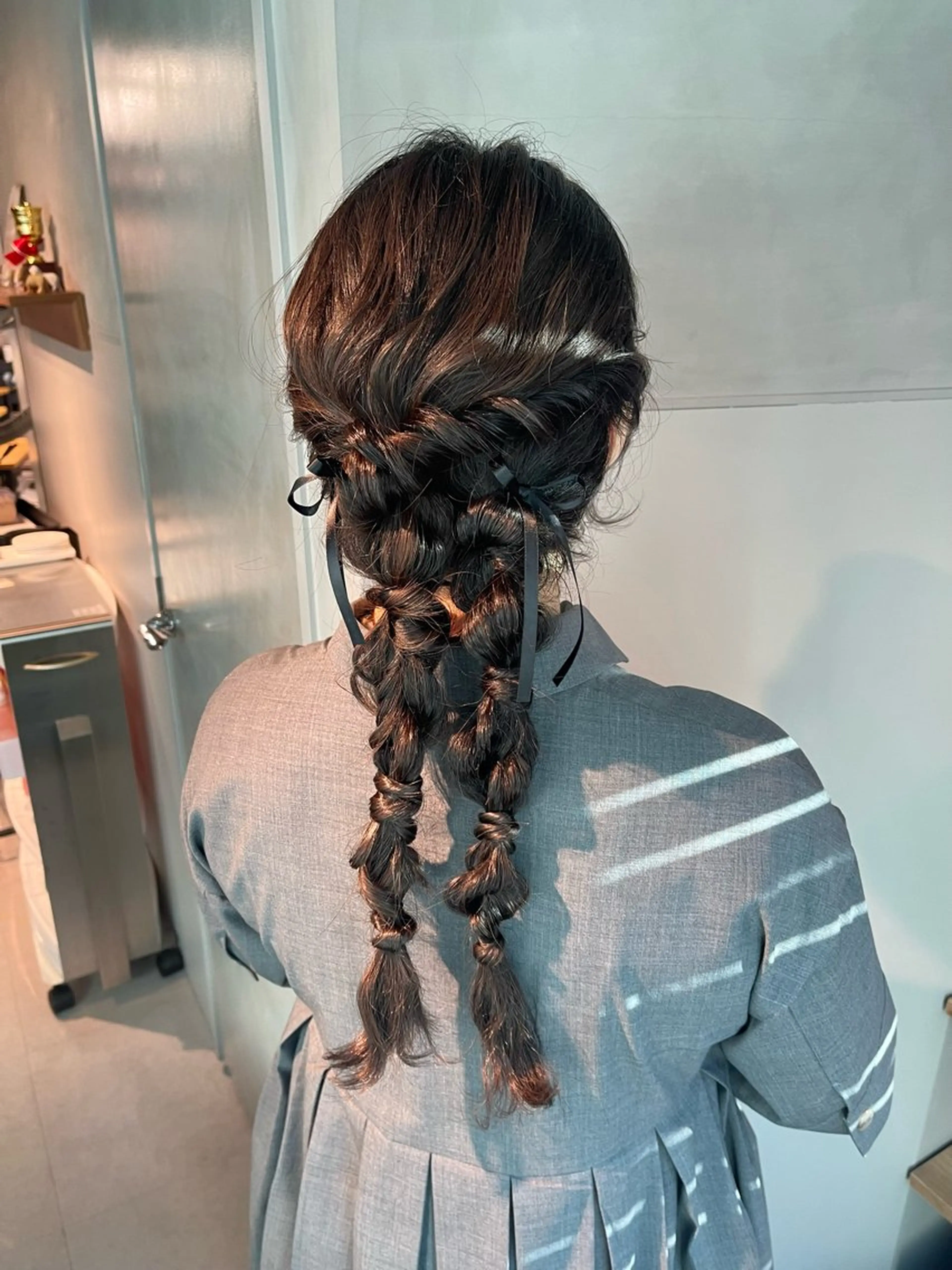 ヘアアレンジ ポニーテール 結婚式・ブライダル 卒業式のヘアスタイル ヘアセット charm《銀座》 縮毛矯正/ヘアセットのヘアスタイル