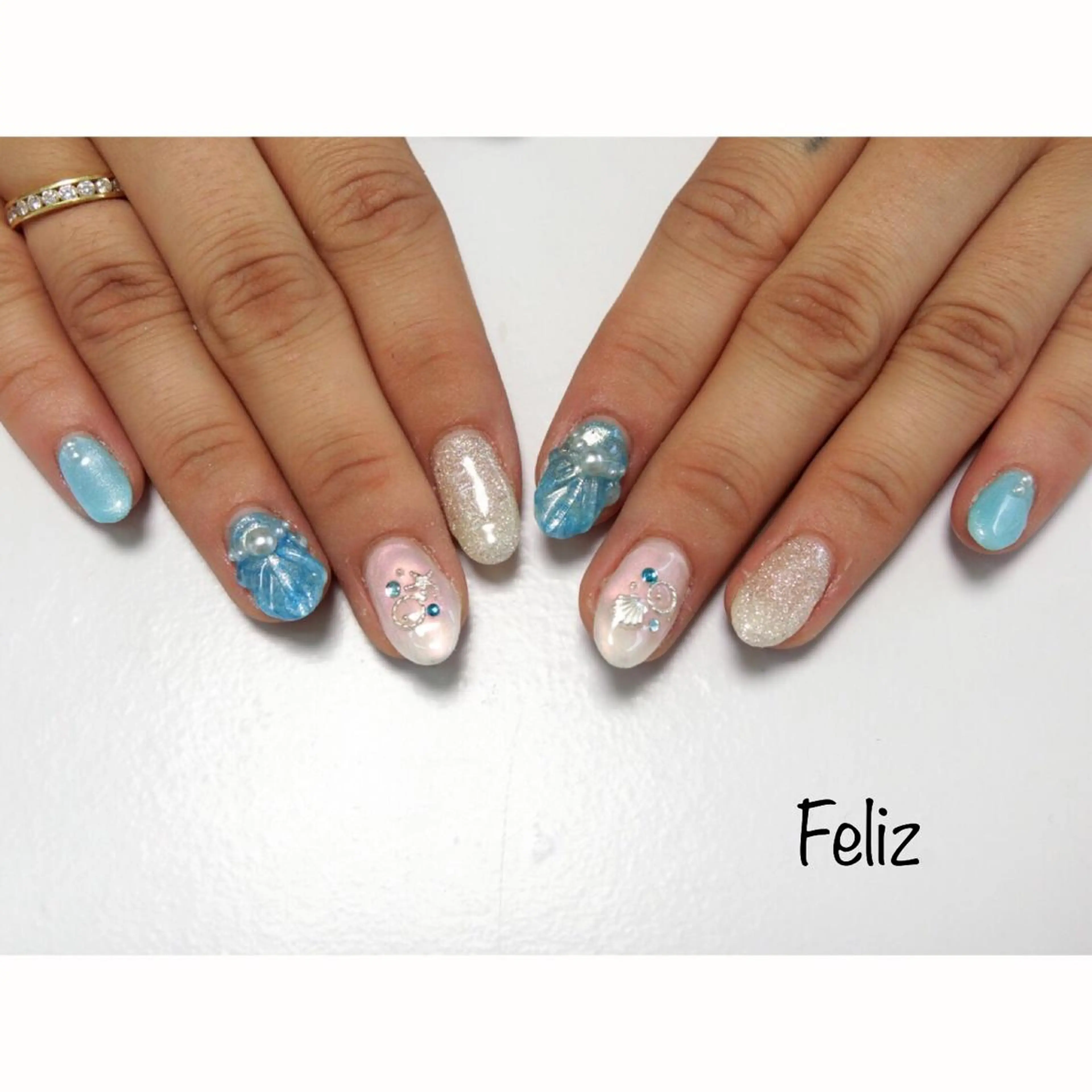 ネイル 痛ネイル/ワンホン/ フィルイン/長さだしのネイルデザイン