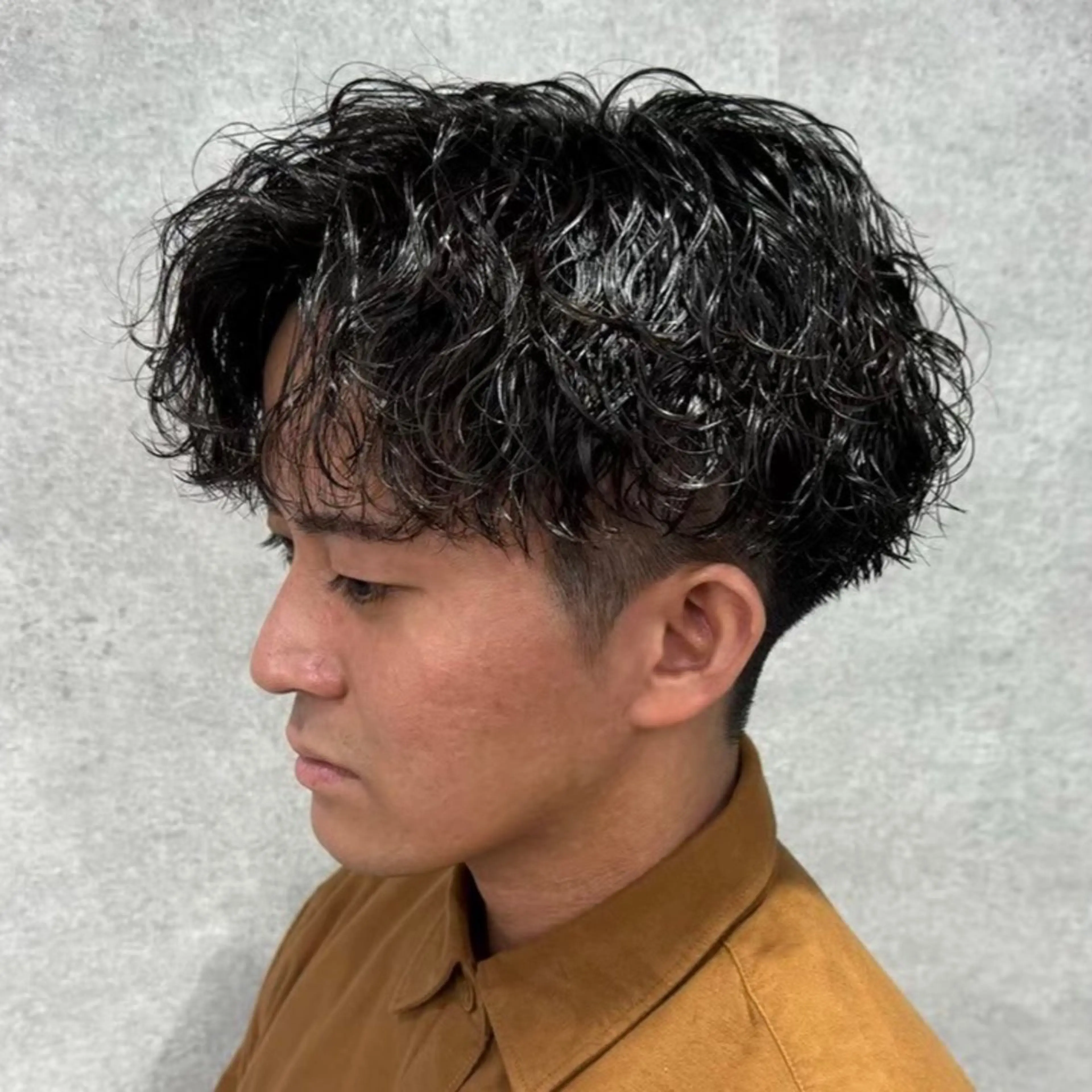 ショート パーマ ヘアアレンジ メンズ 髪質改善 トリートメント 川合 智之のヘアスタイル