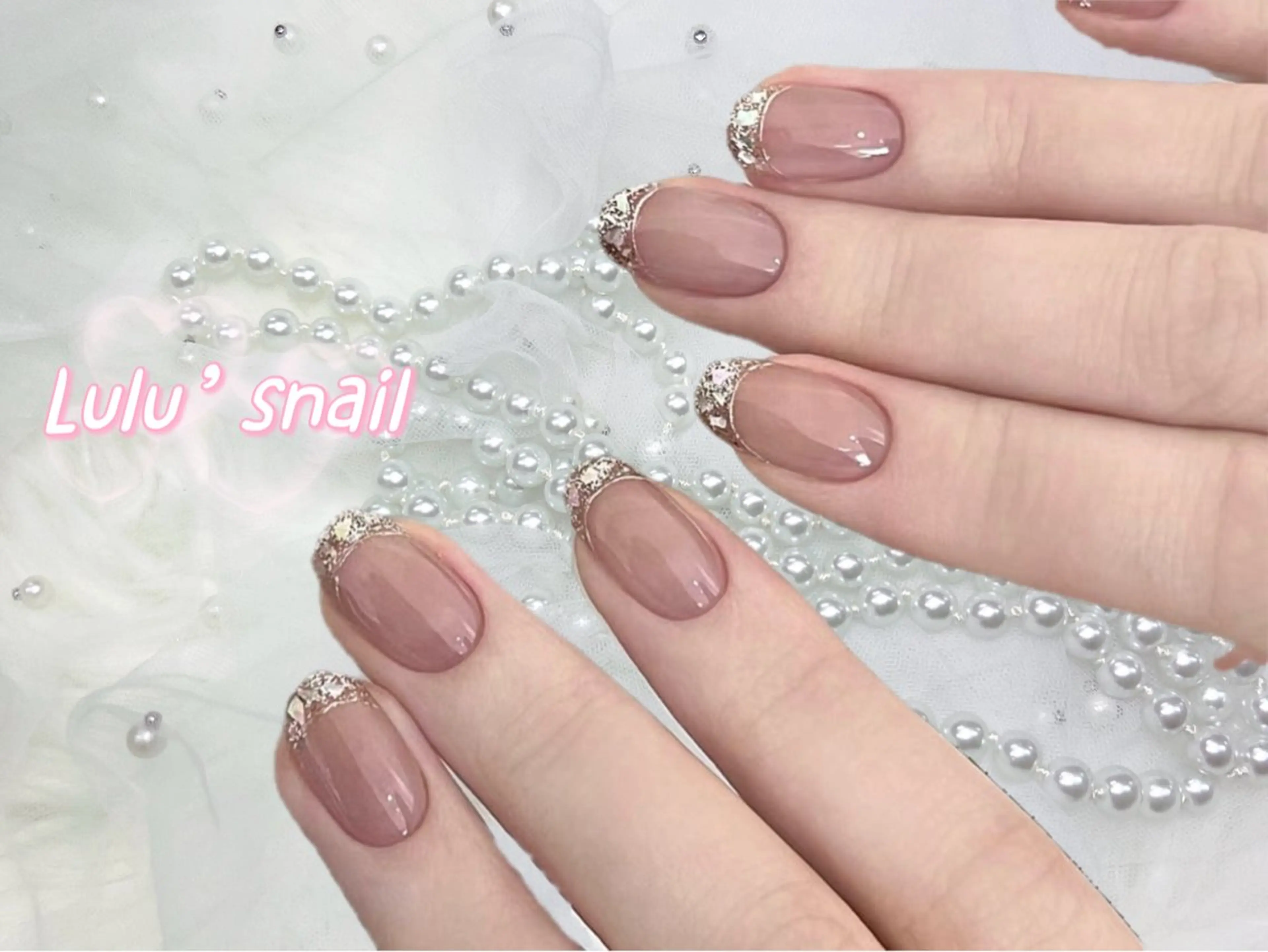 ネイル フレンチネイル ガラスフレンチ Candy nailのネイルデザイン