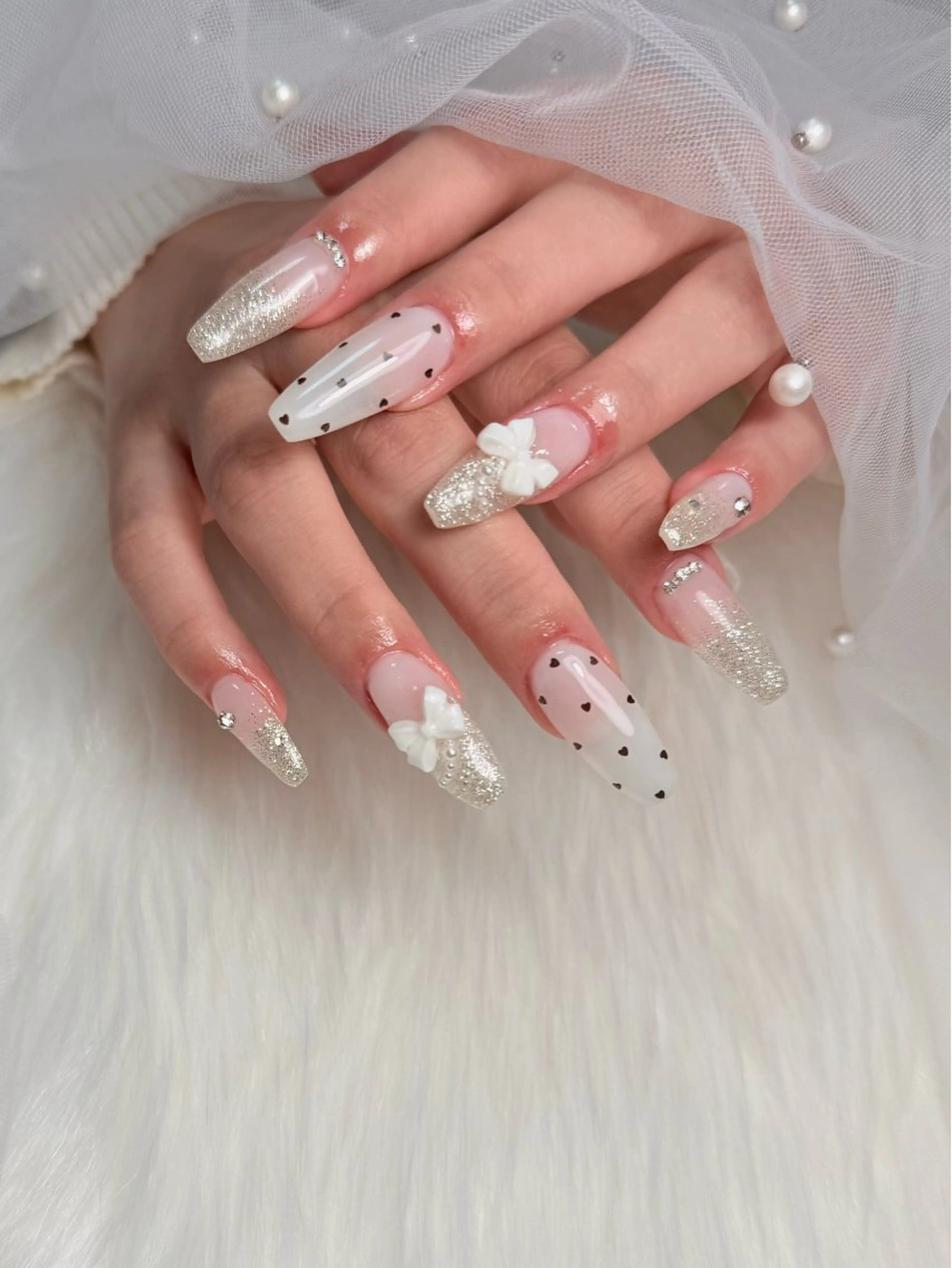 セミロング 韓国風ヘア ハンドネイル 🌹Belle Nail🌹のネイルデザイン