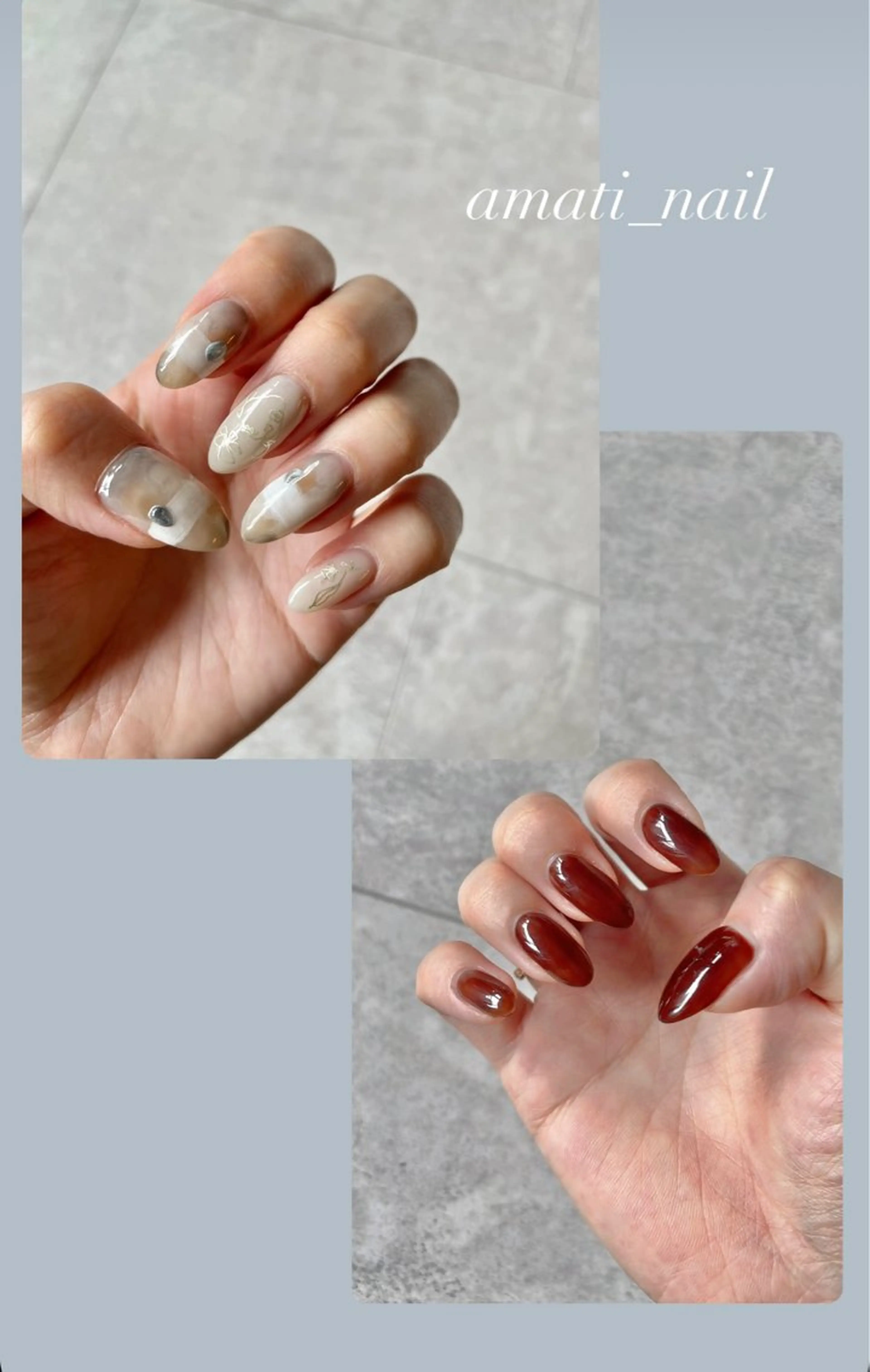 ネイル フットネイル ジェルネイル マグネットネイル ミラーネイル ニュアンスネイル ハンドネイル amati_nail TAKAKOのネイルデザイン