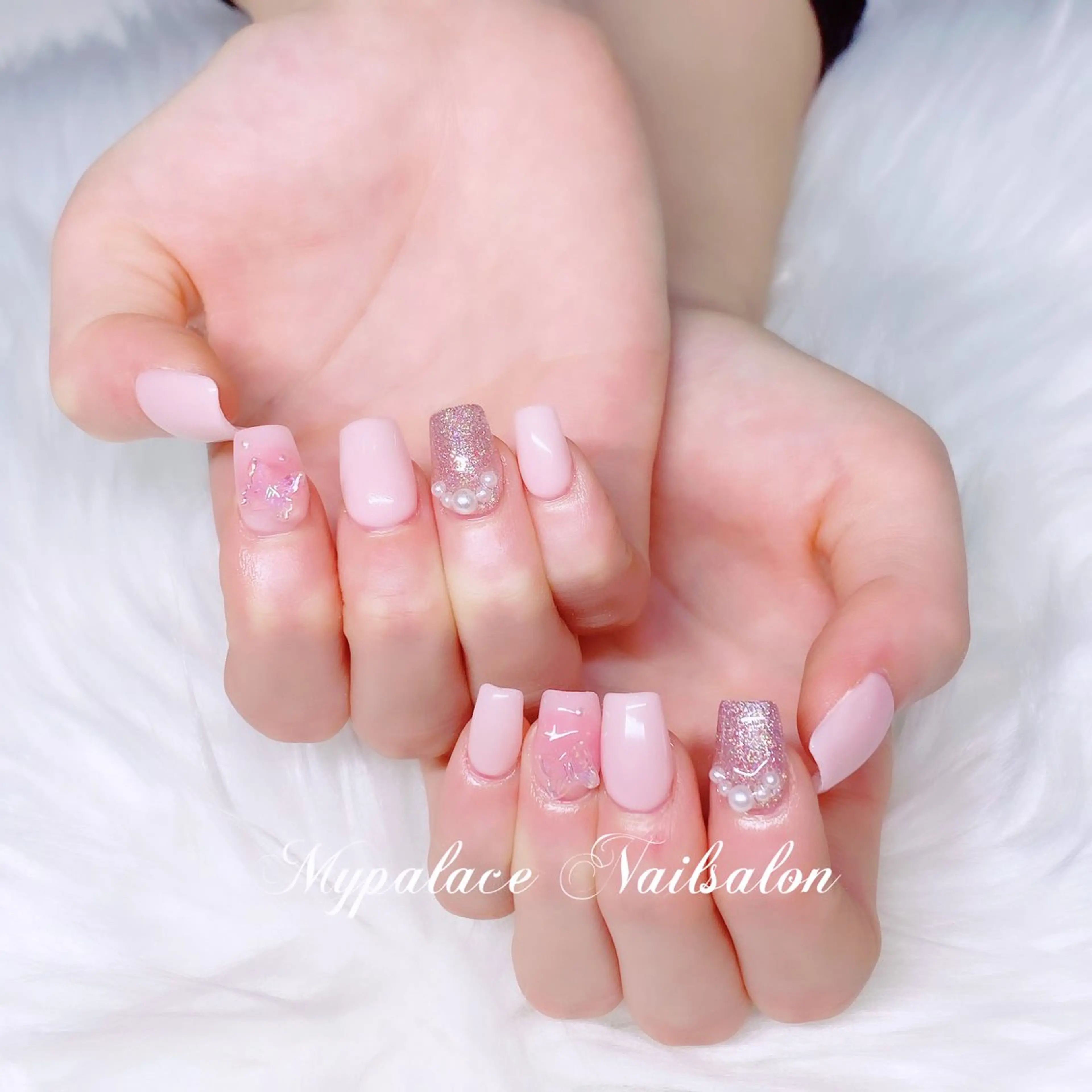 ネイル ピンク スカルプネイル ハンドネイル Yuis Nailスカルプ専門のネイルデザイン