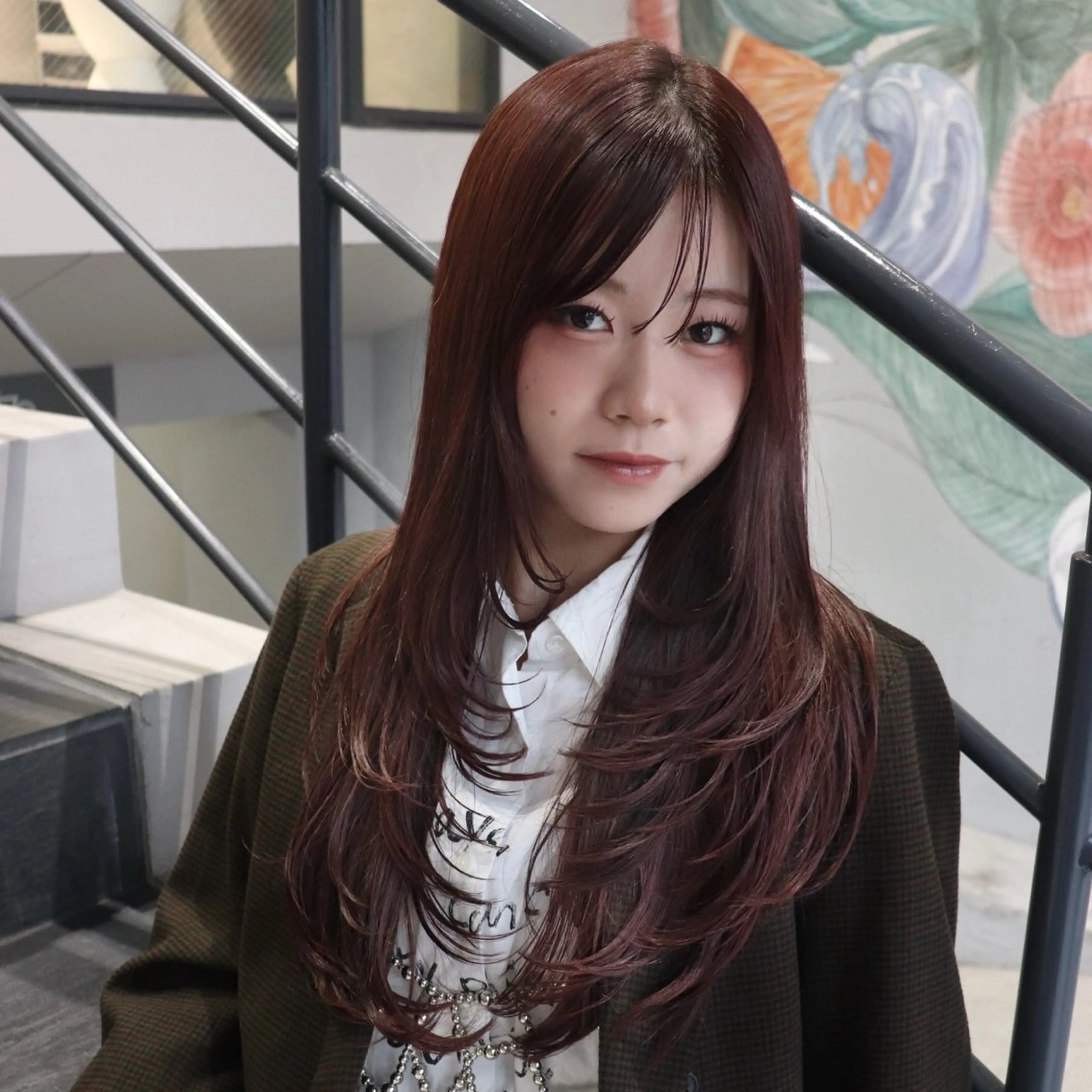 ロング カラー カット ヘアカラー トリートメント 望 吹のヘアスタイル