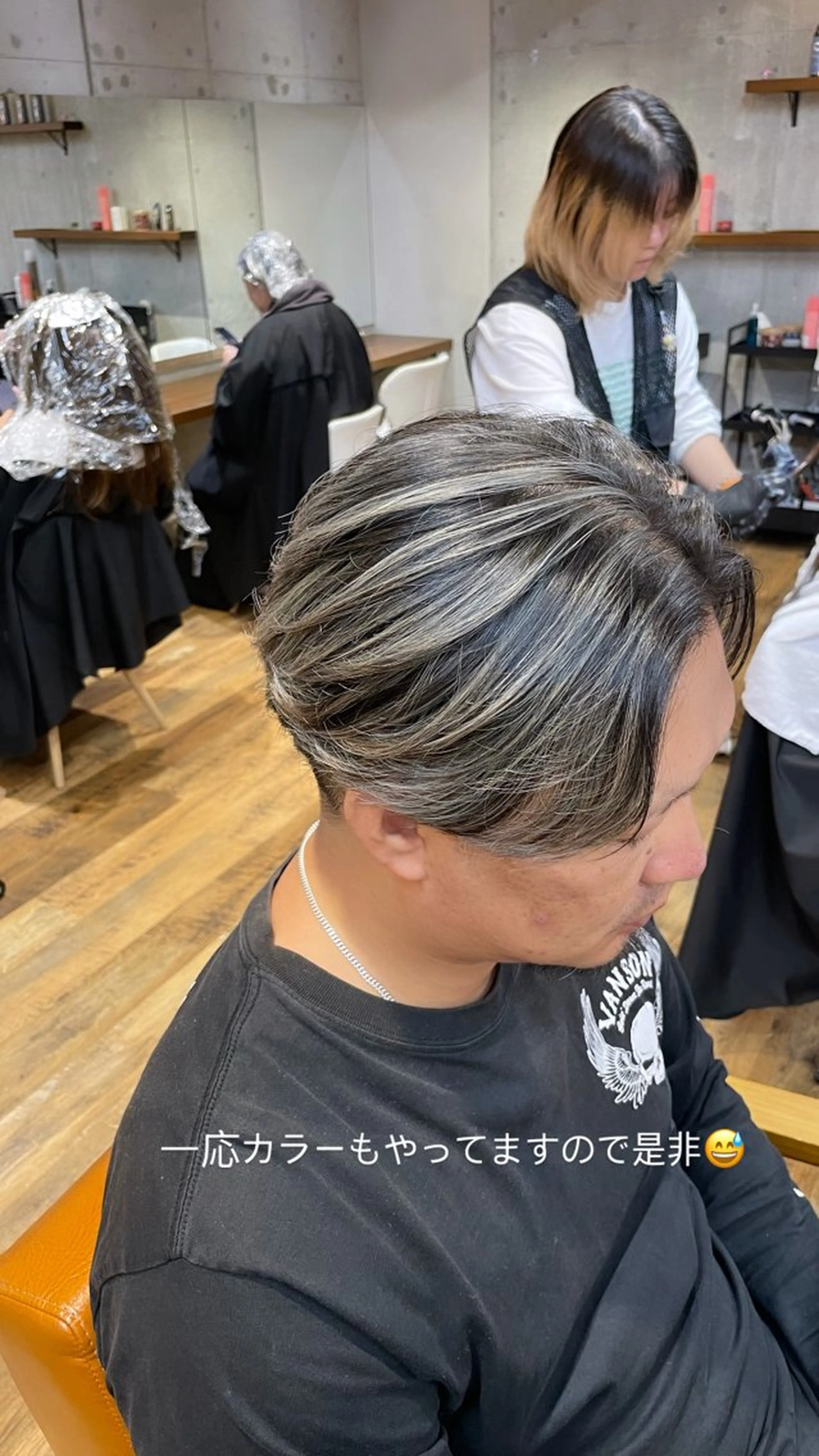 ミディアム カラー パーマ メンズ カット ヘアカラー トリートメント 🔥メンズ特化パーマ 🦖増田弘明🦖のヘアスタイル