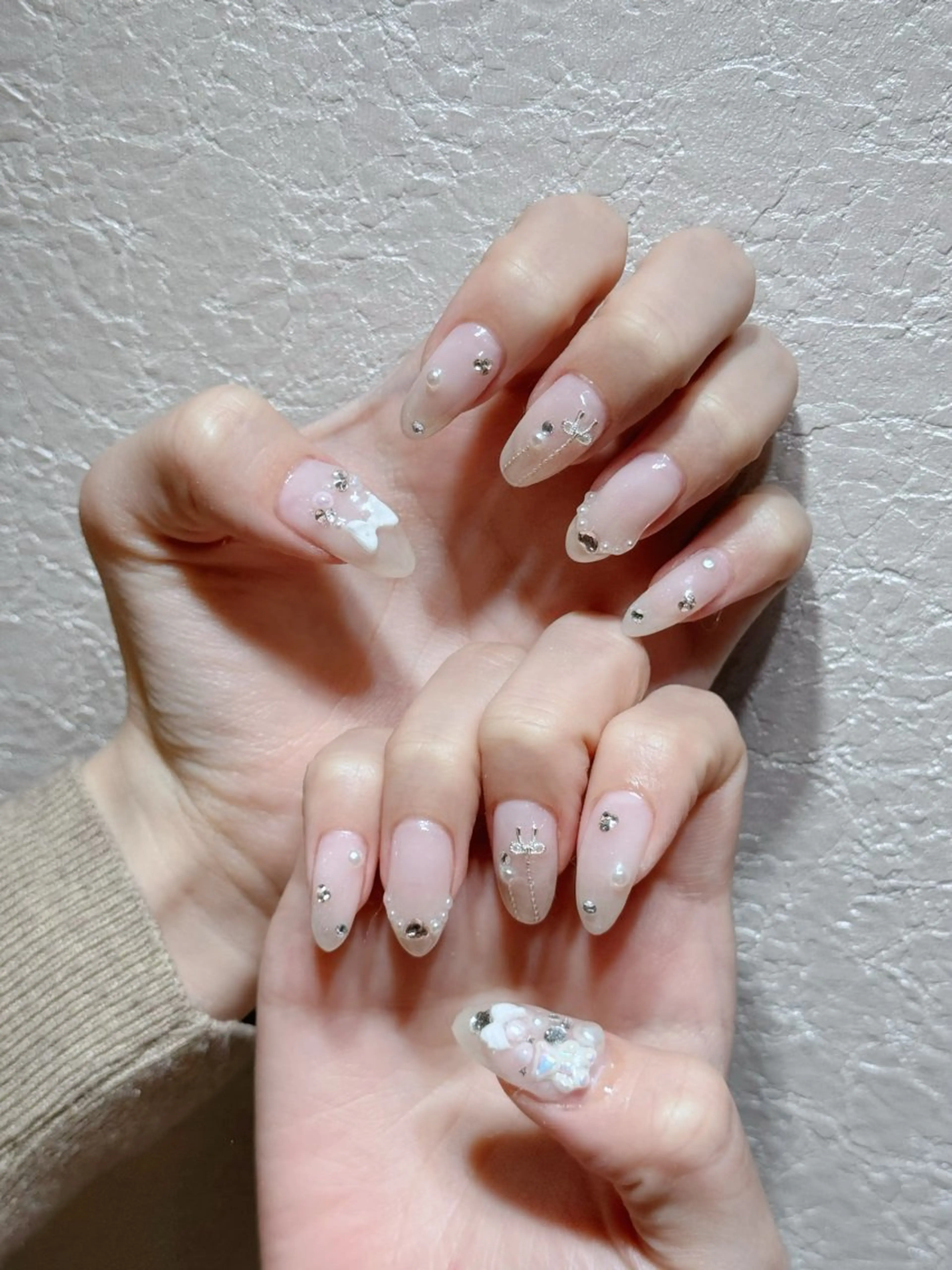 ネイル アートネイル フットネイル ジェルネイル ハート マグネットネイル Babarla Nailのネイルデザイン