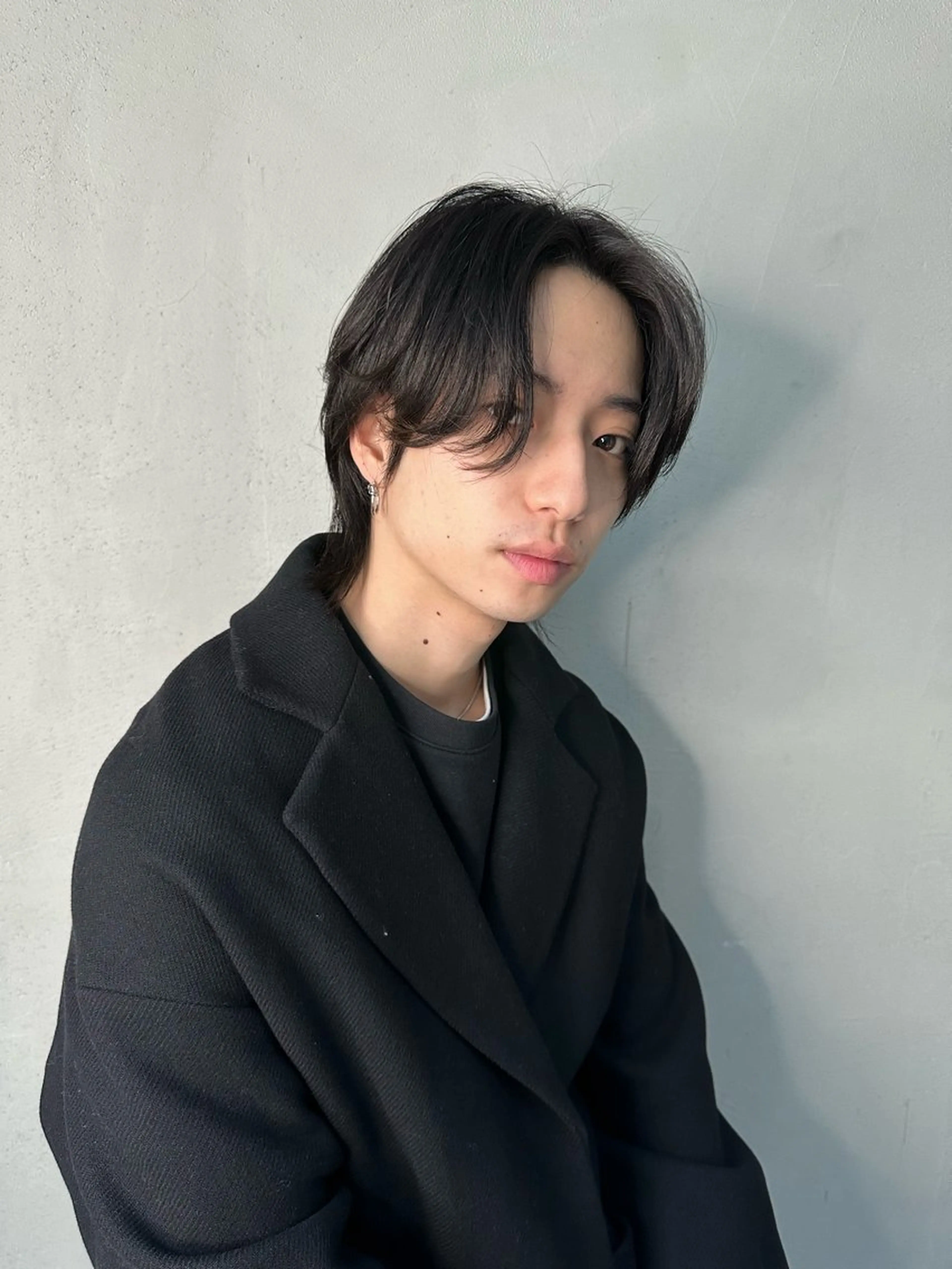 メンズ センターパート メンズウルフカット ウルフカット 切りっぱなしボブ/ 小顔ボブNANAのヘアスタイル