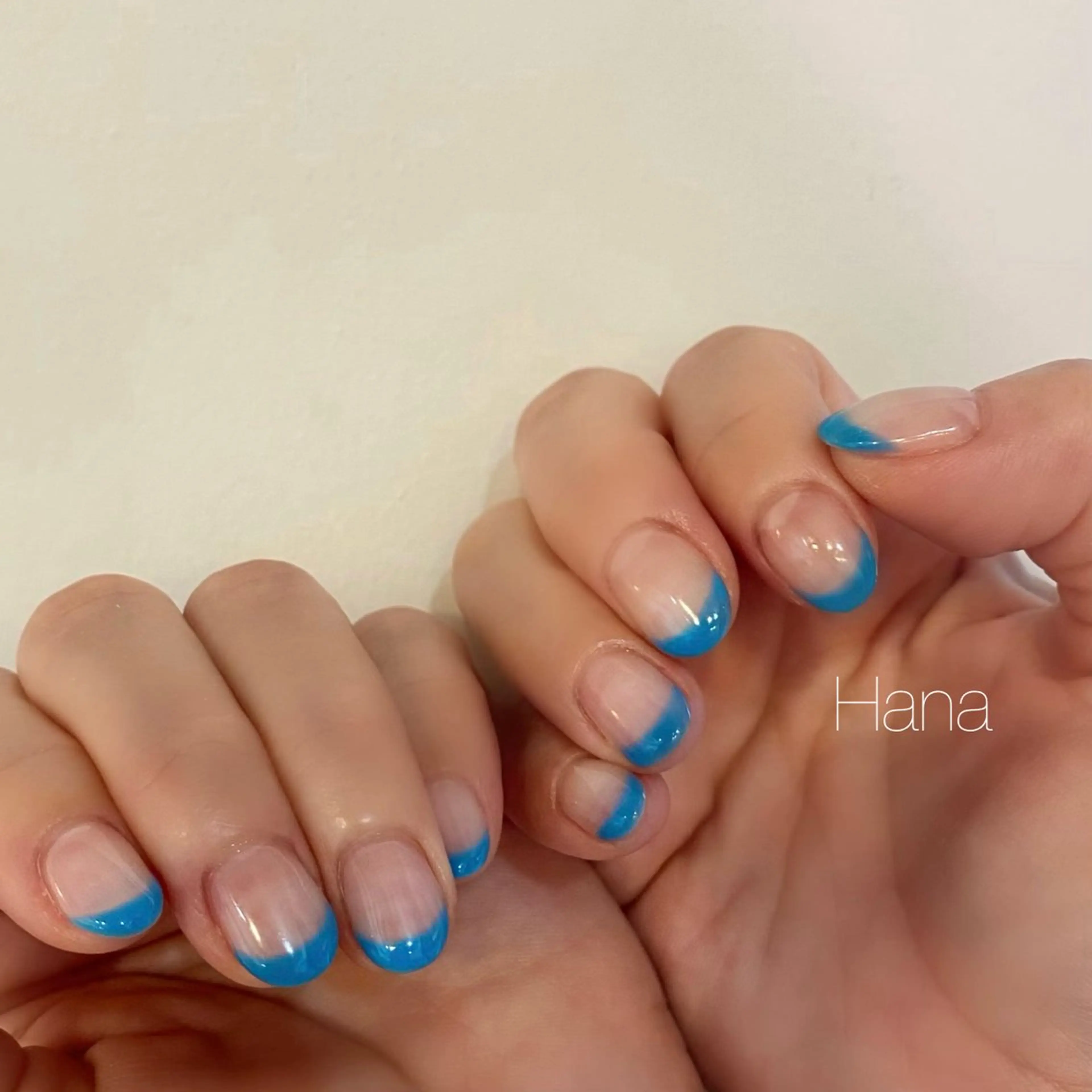 ネイル ブルー フレンチネイル NOEM nail salon所属・HANA /NOEM nailsalonのネイルデザイン