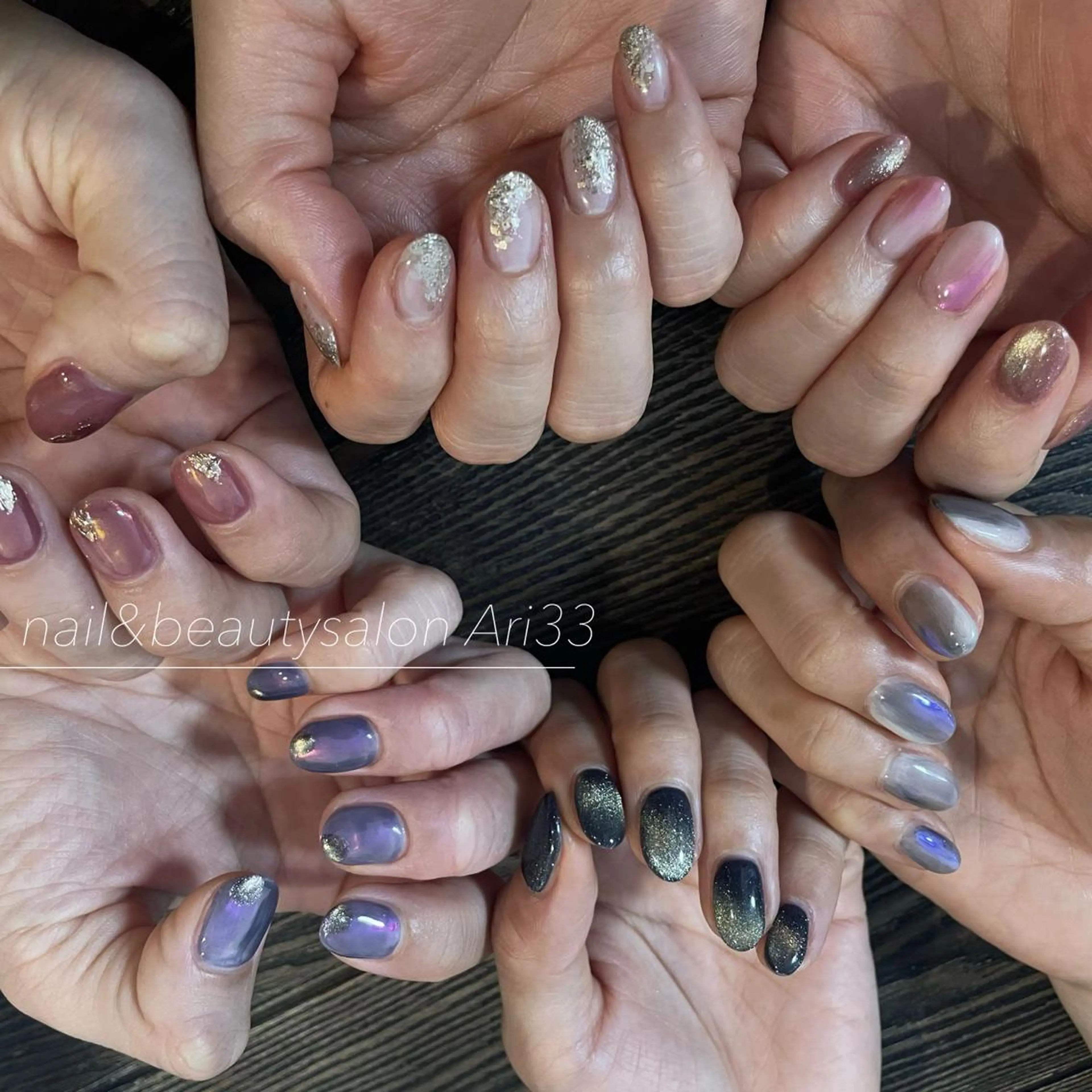 ネイル ニュアンスネイル ハンドネイル プライベートサロン Ari33nailのネイルデザイン