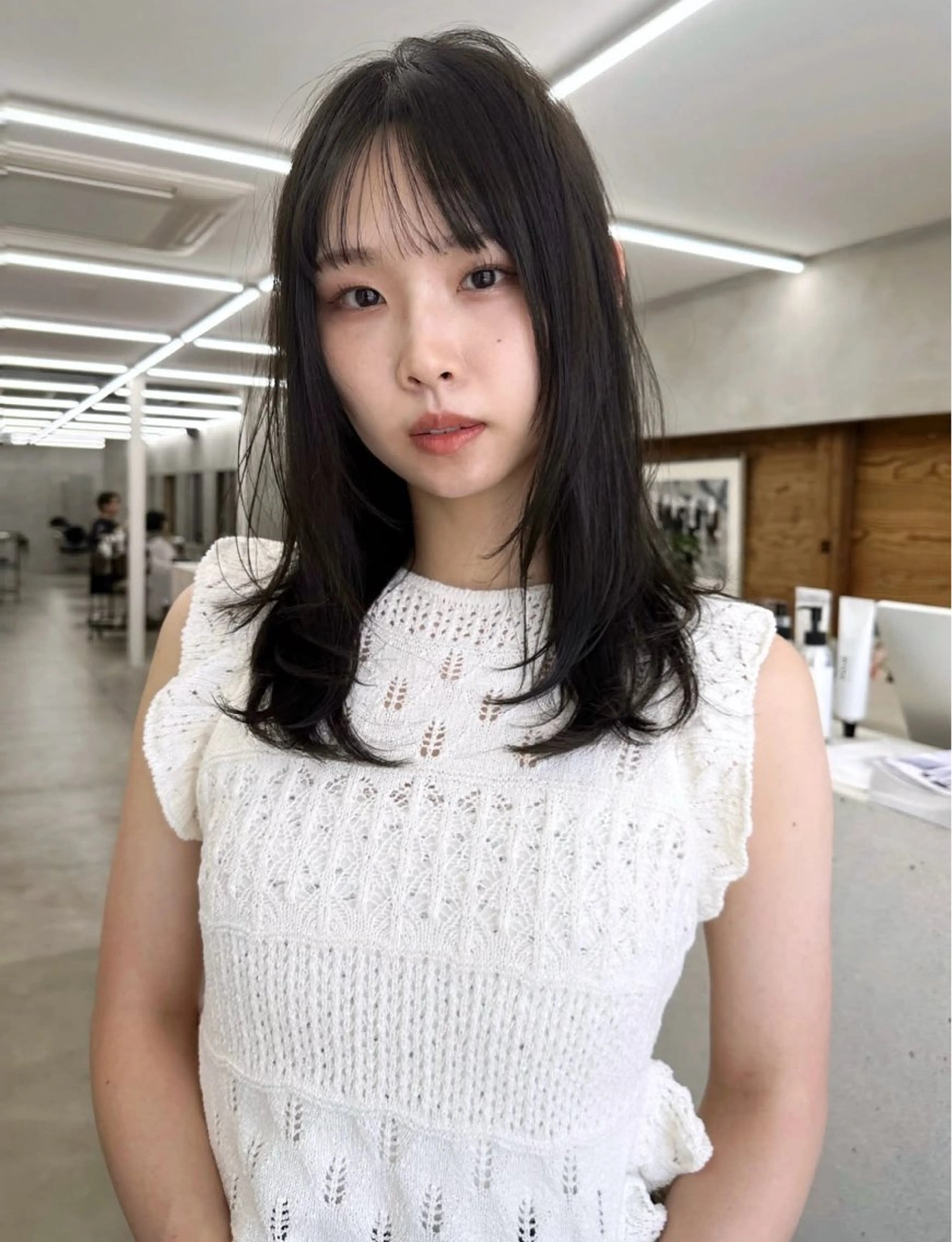 ミディアム カラー 顔まわりレイヤー レイヤーカット カット ヘアカラー 榛地 渉馬のヘアスタイル