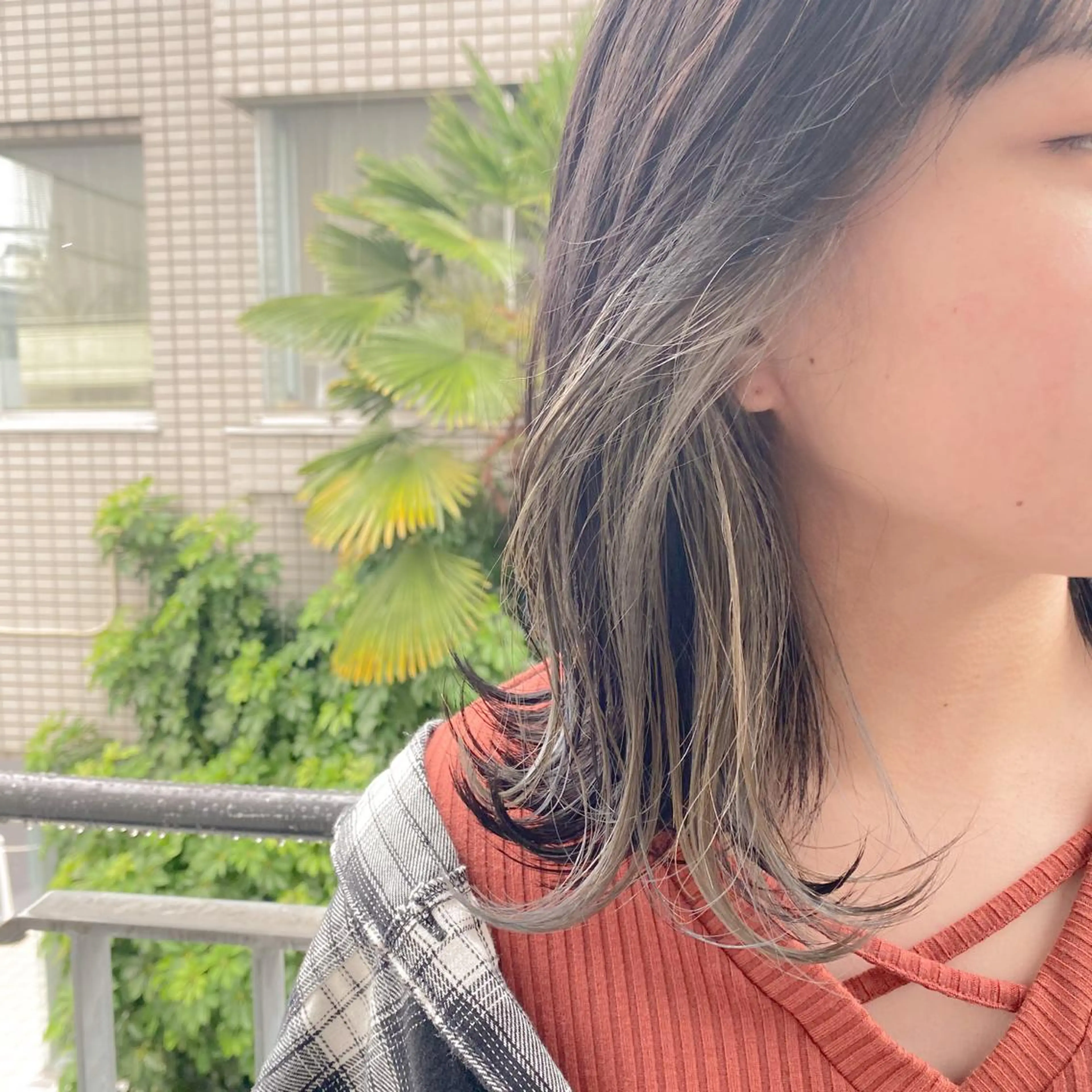 ミディアム カラー 艶髪ブリーチ 永井竜也のヘアスタイル