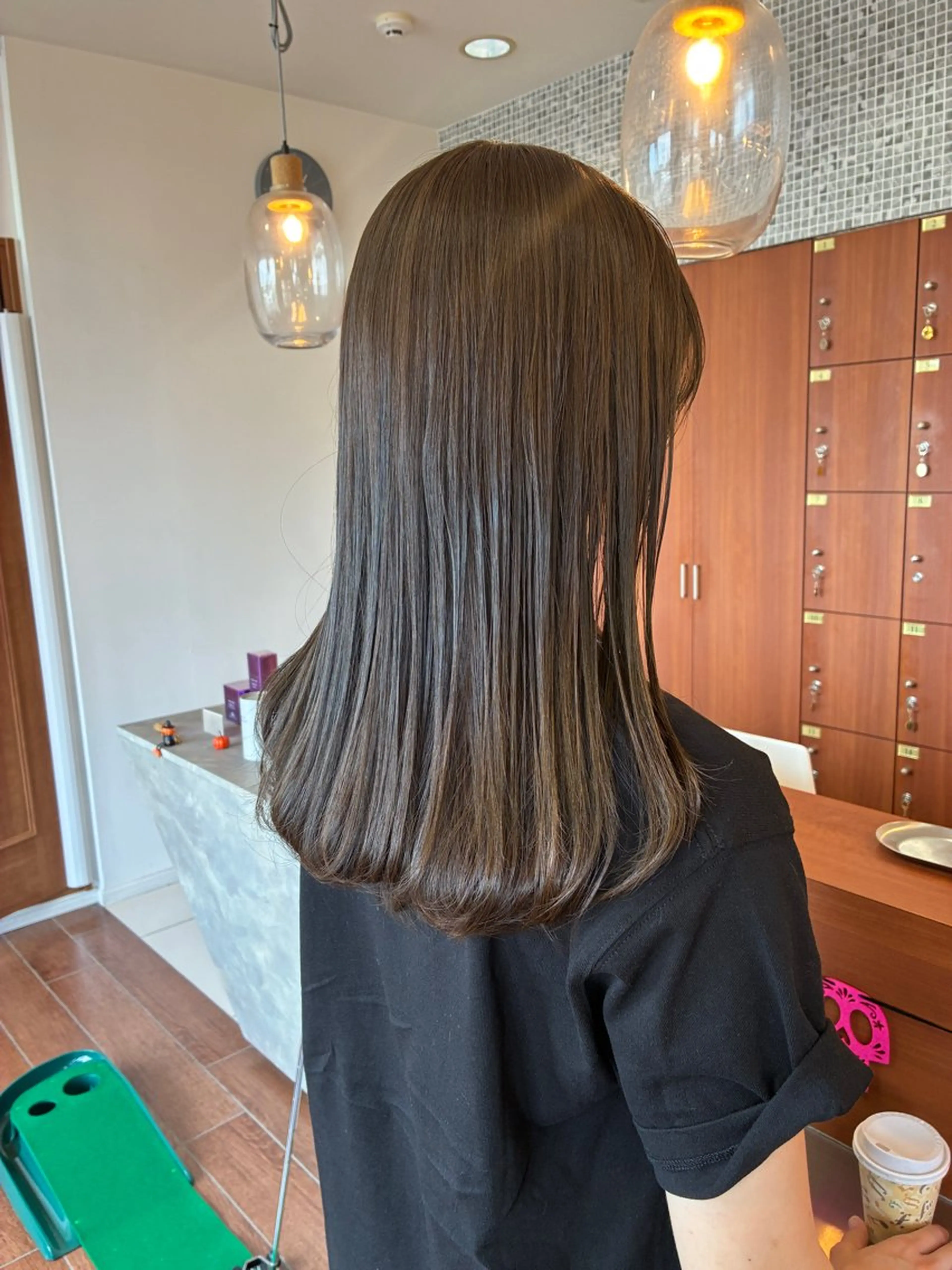 ミディアム ヘアカラー カワシマ セイカのヘアスタイル