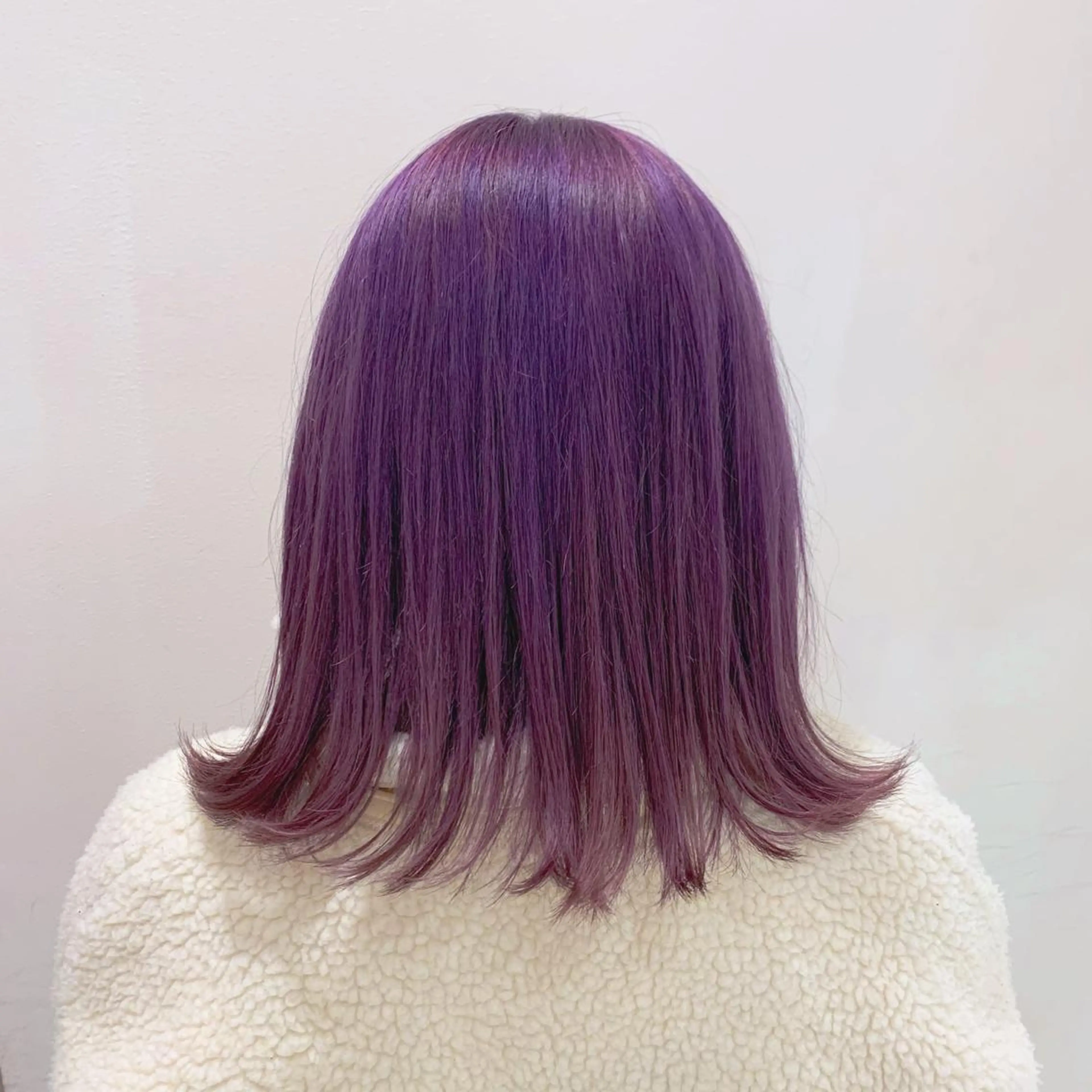 ミディアム カラー ヘアアレンジ ラベンダーカラー パープルカラー 🍒暖色✖️レイヤー ／Haruna🍒のヘアスタイル