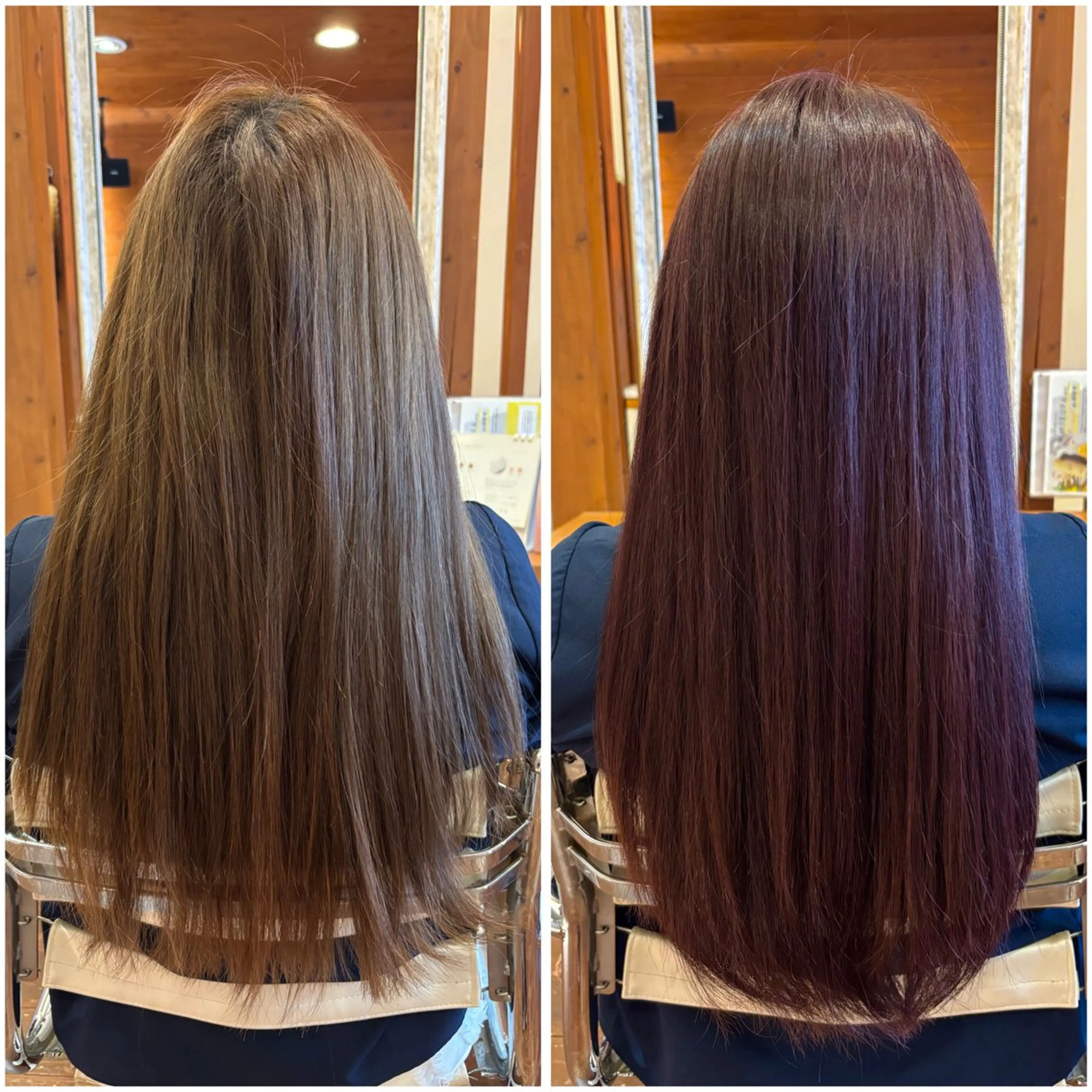 ロング ヘアカラー トリートメント peal ark いろはのヘアスタイル