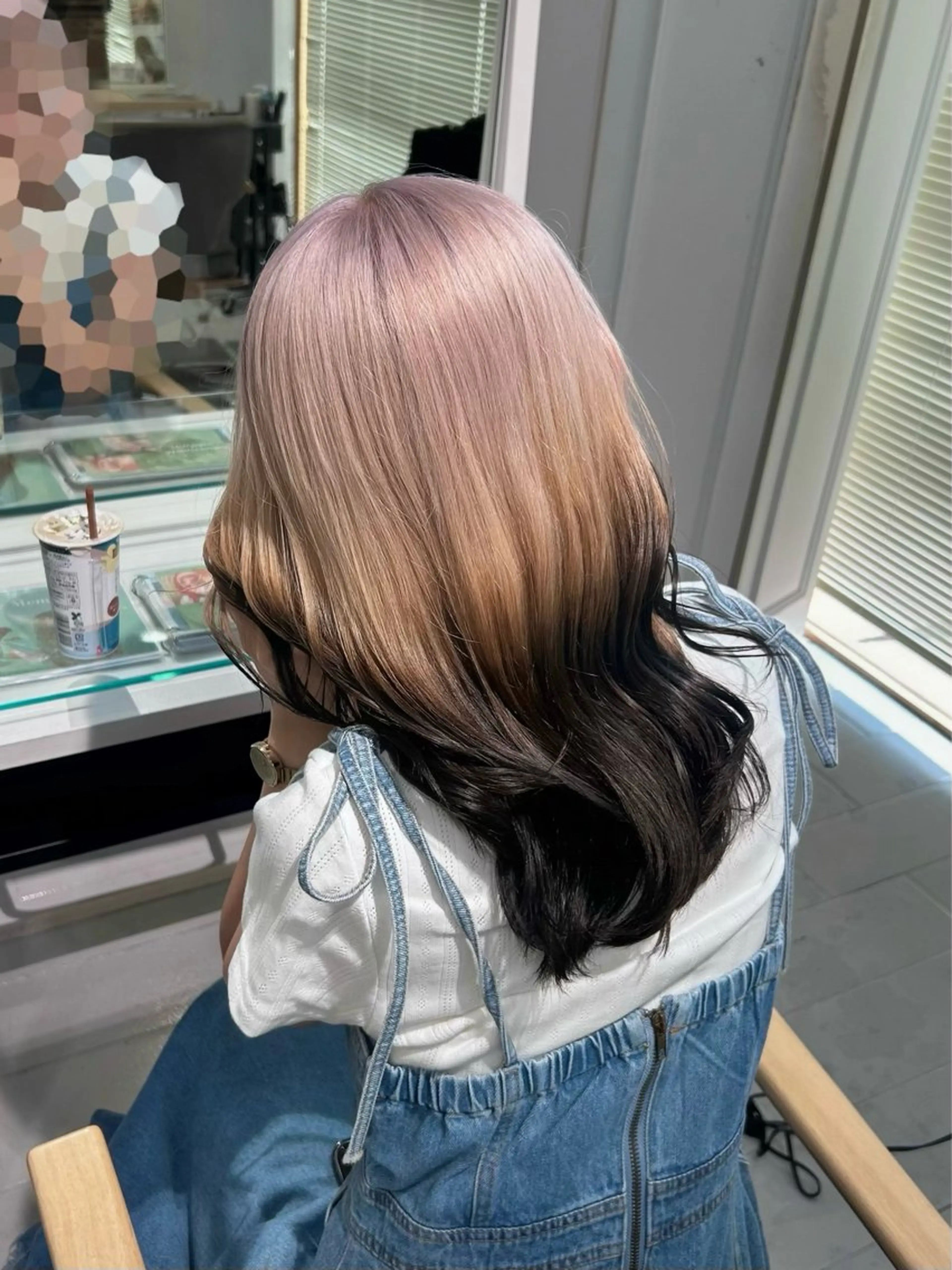 ロング カラー ブリーチ デザインカラー カット ヘアカラー レイヤーカット🐺 hina🩶のヘアスタイル