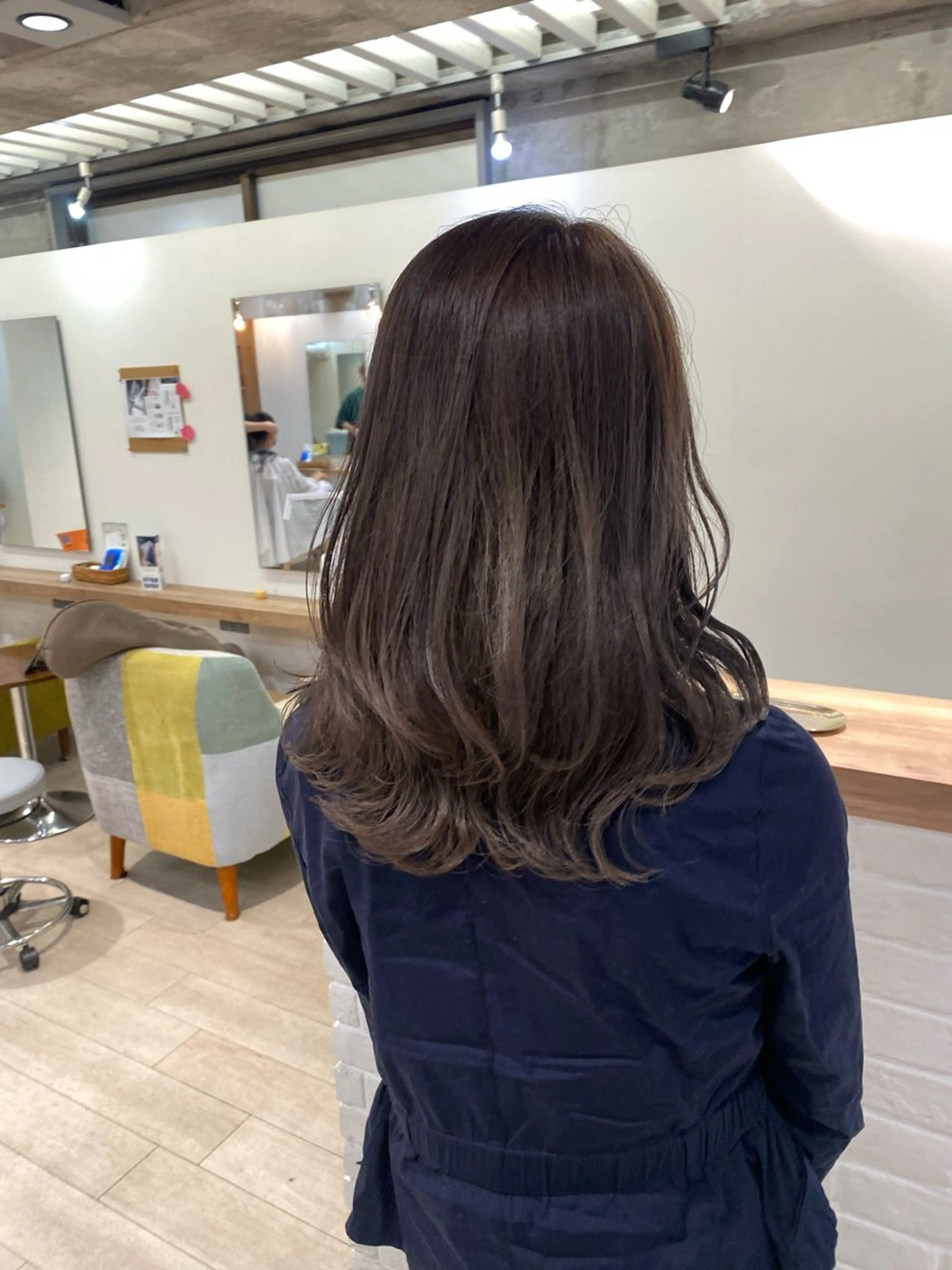 セミロング カラー 透明感カラー グレージュ オリーブカラー オリーブグレージュ オリーブグレー カット ヘアカラー Lily 日吉所属・日吉で叶える🍒🍒 オカベナオヤのヘアスタイル