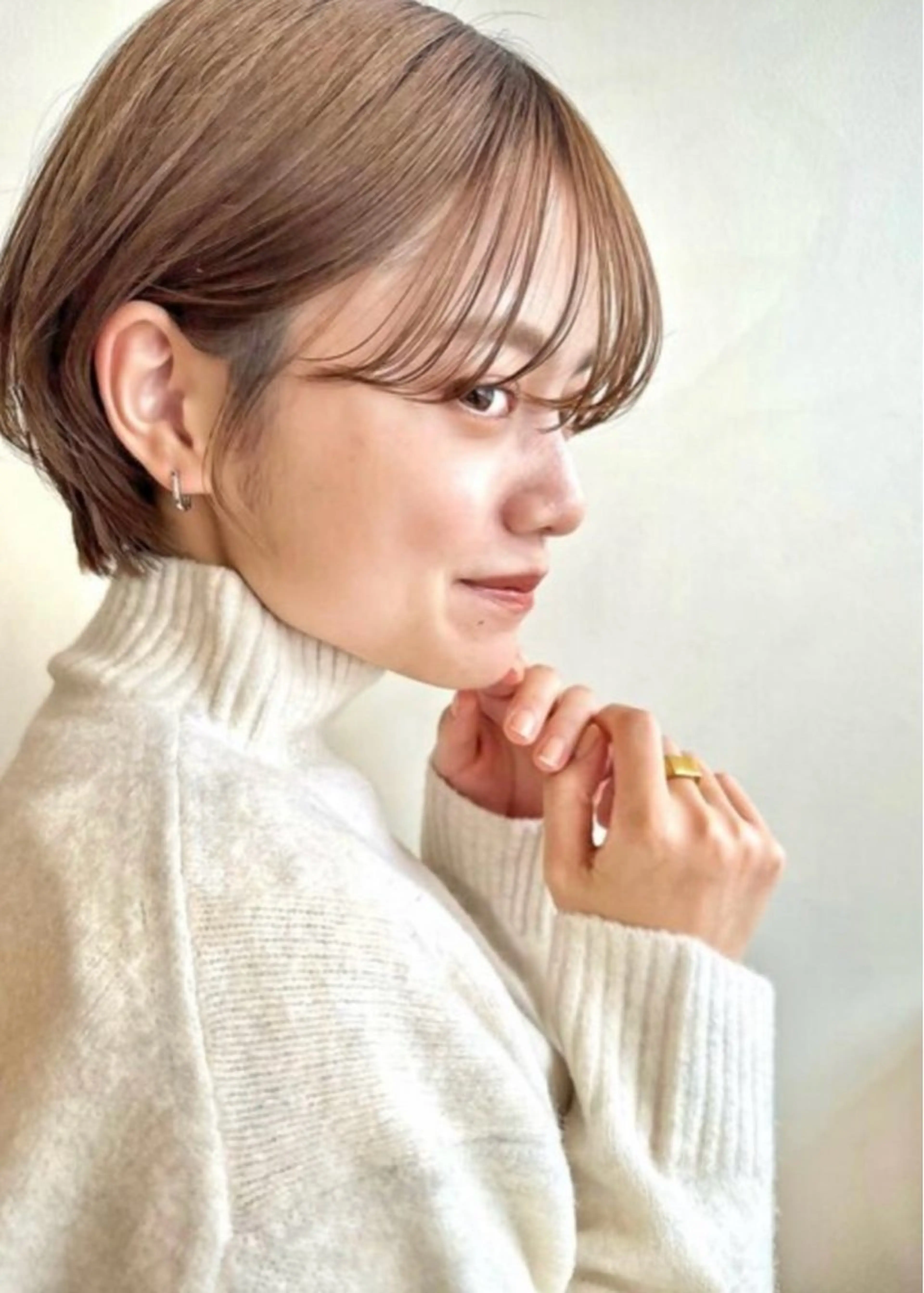 ブリーチ無しヘアカラー🐒+トリートメント（ショート）の写真