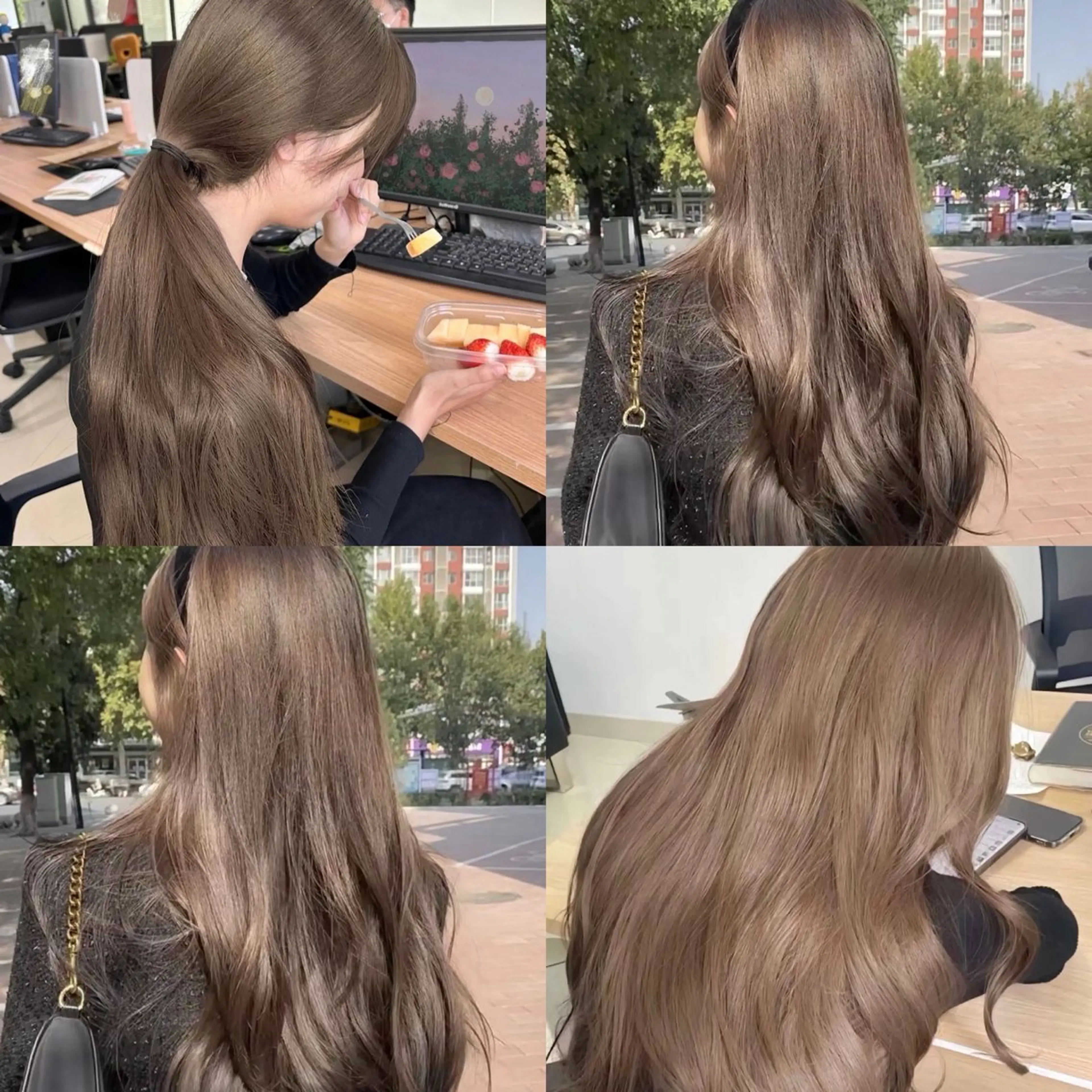 ロング カラー カット ヘアカラー トリートメント ヘアセット IVE所属・ブリーチなし🤍 渋谷／原島杏奈のヘアスタイル