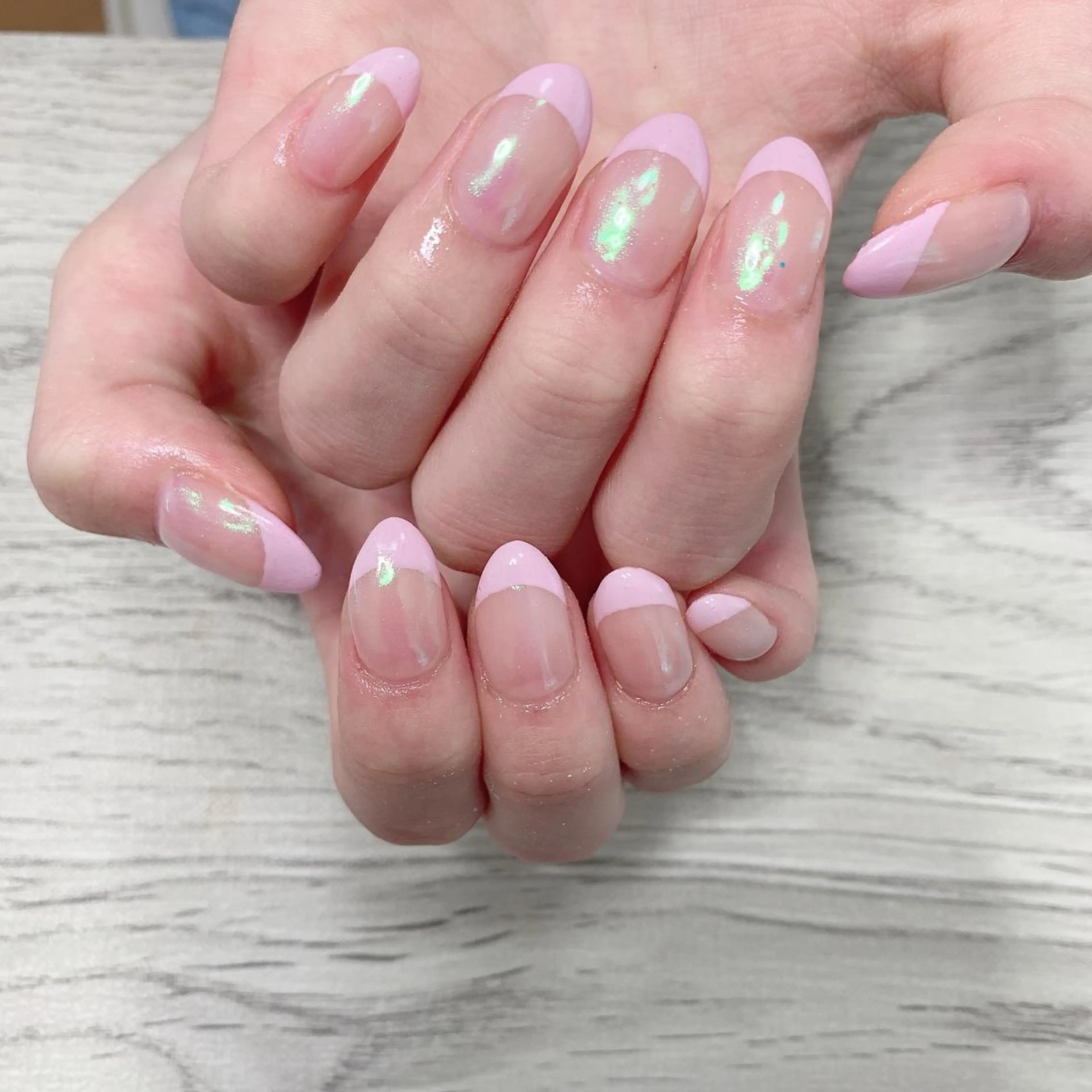 ネイル アートネイル オーロラネイル フレンチネイル 持ち込み スカルプネイル ハンドネイル フットネイル Adite nailのネイルデザイン