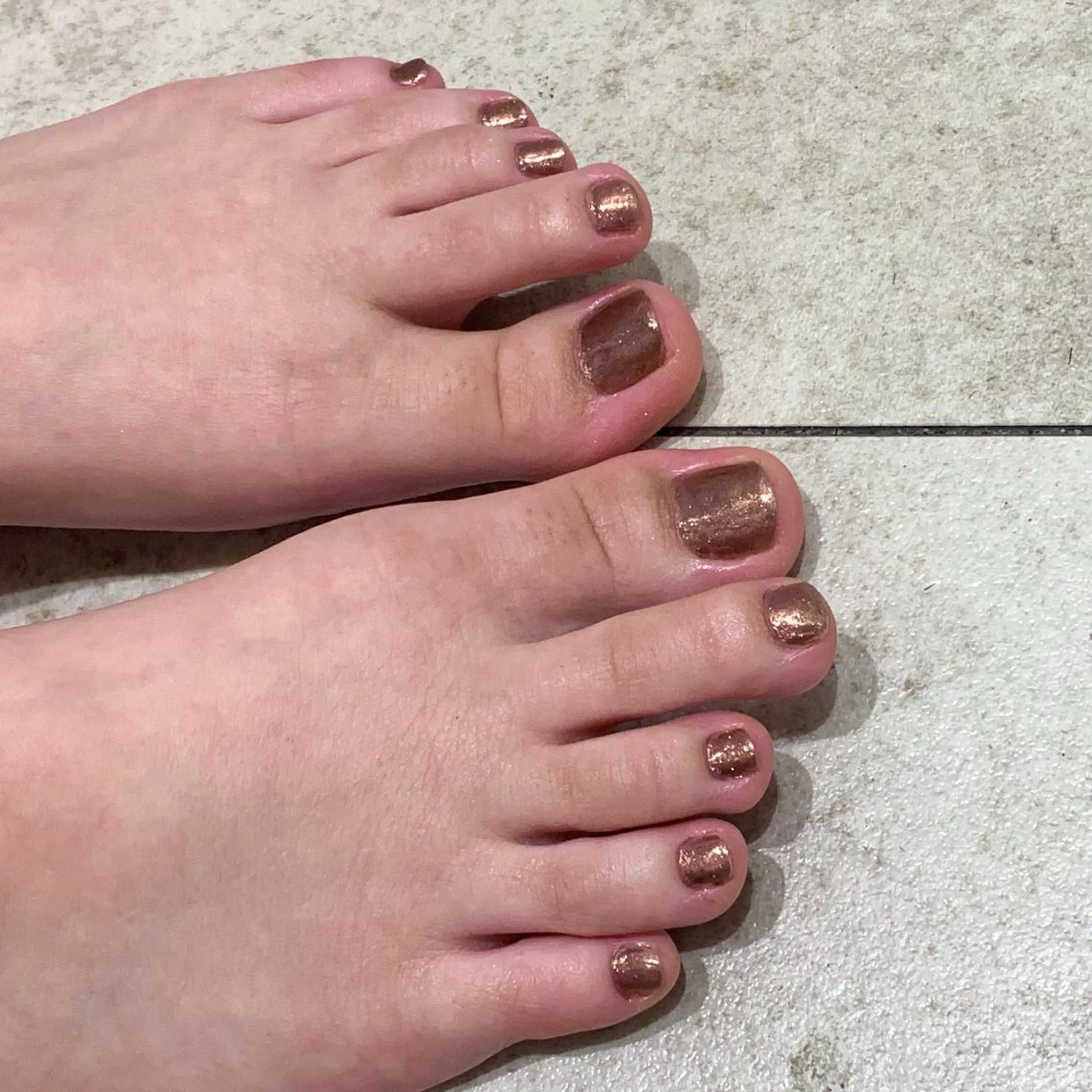 ネイル ブラウン ミラーネイル ワンカラーネイル Kureha/ネイル トレンドヘアのヘアスタイル