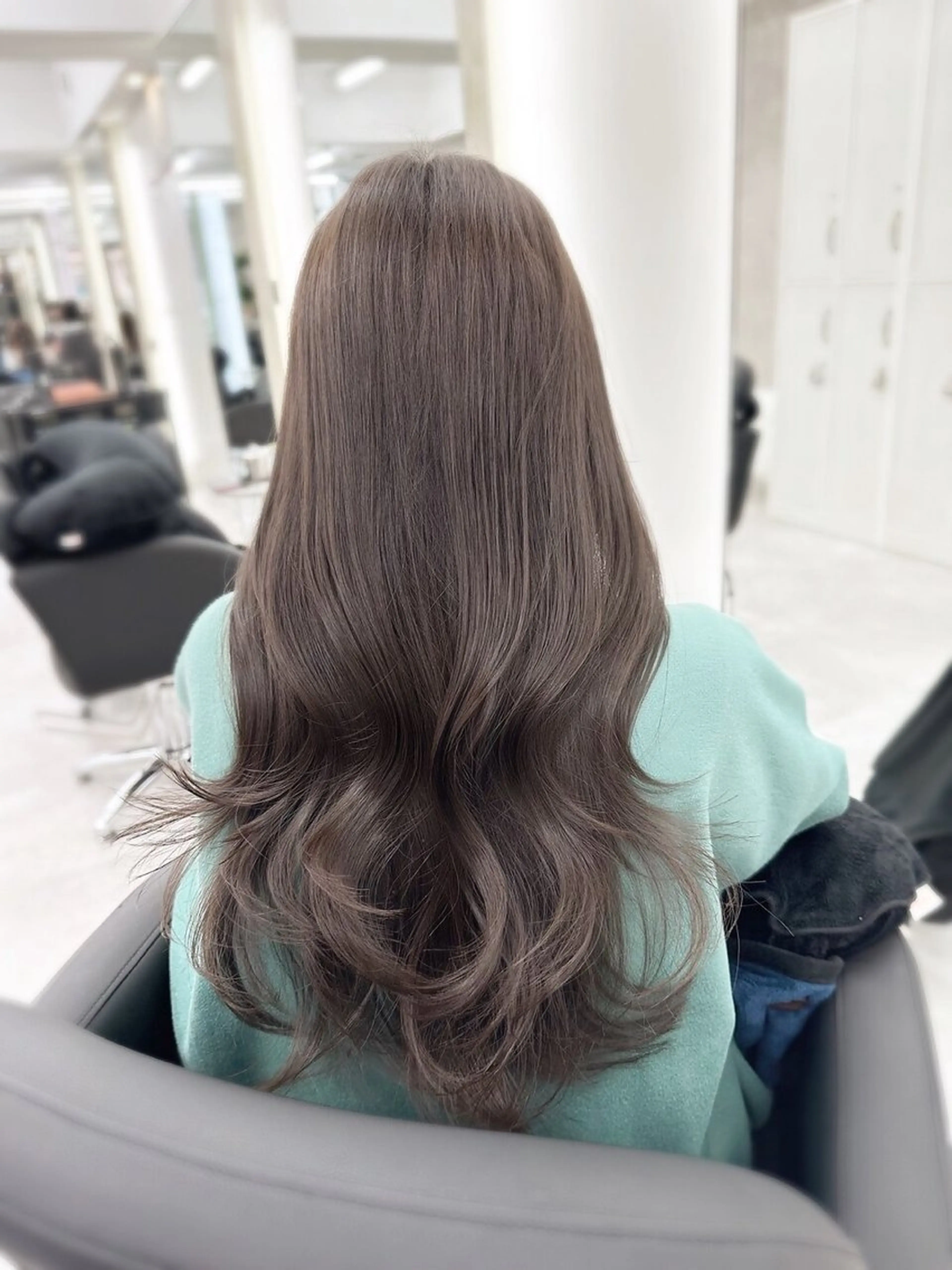 ロング カラー 縮毛矯正/艶カラー /髪質改善/なんばのヘアスタイル