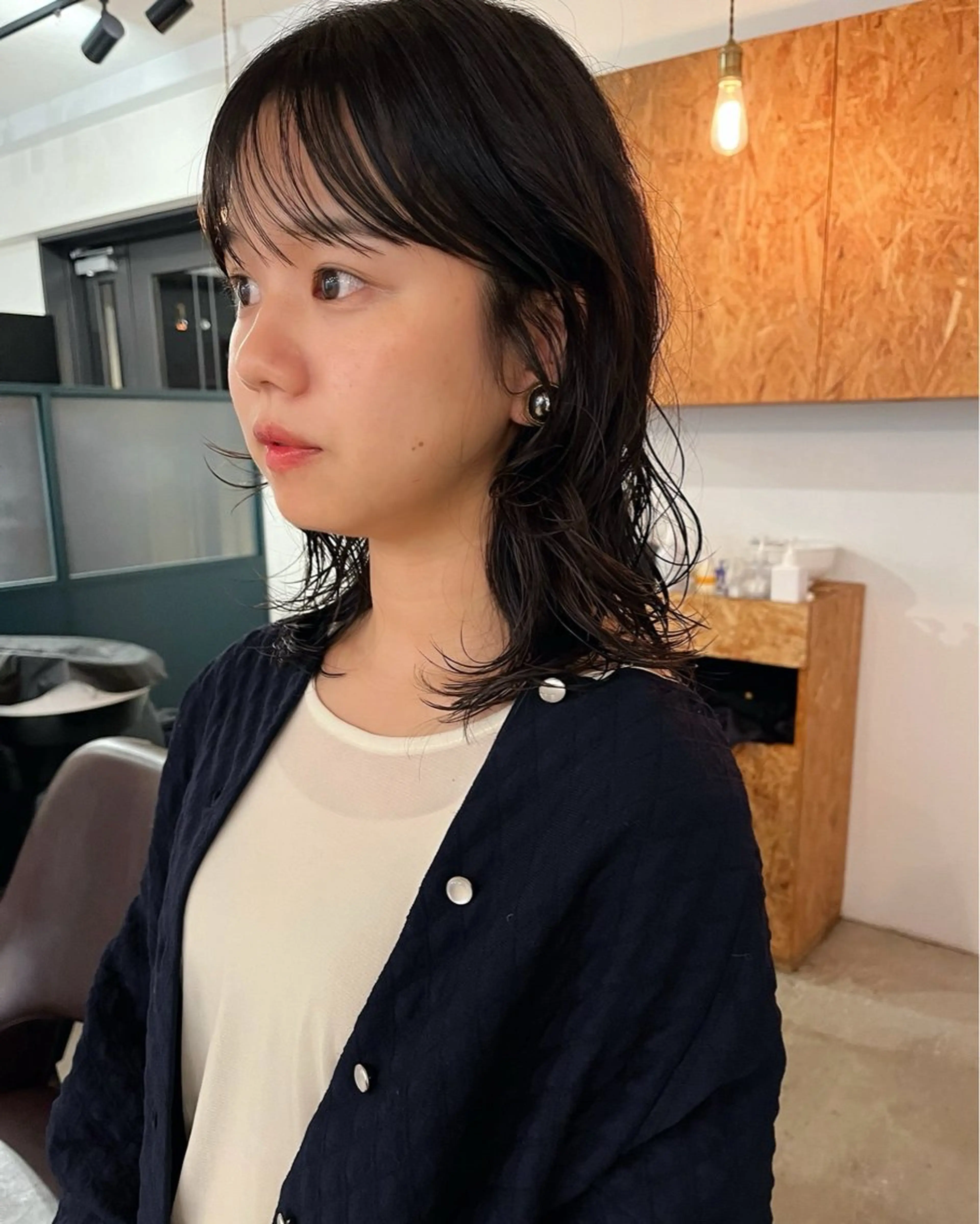 ミディアム カラー パーマ 暖色/パーマ 🌼クニトウメイのヘアスタイル