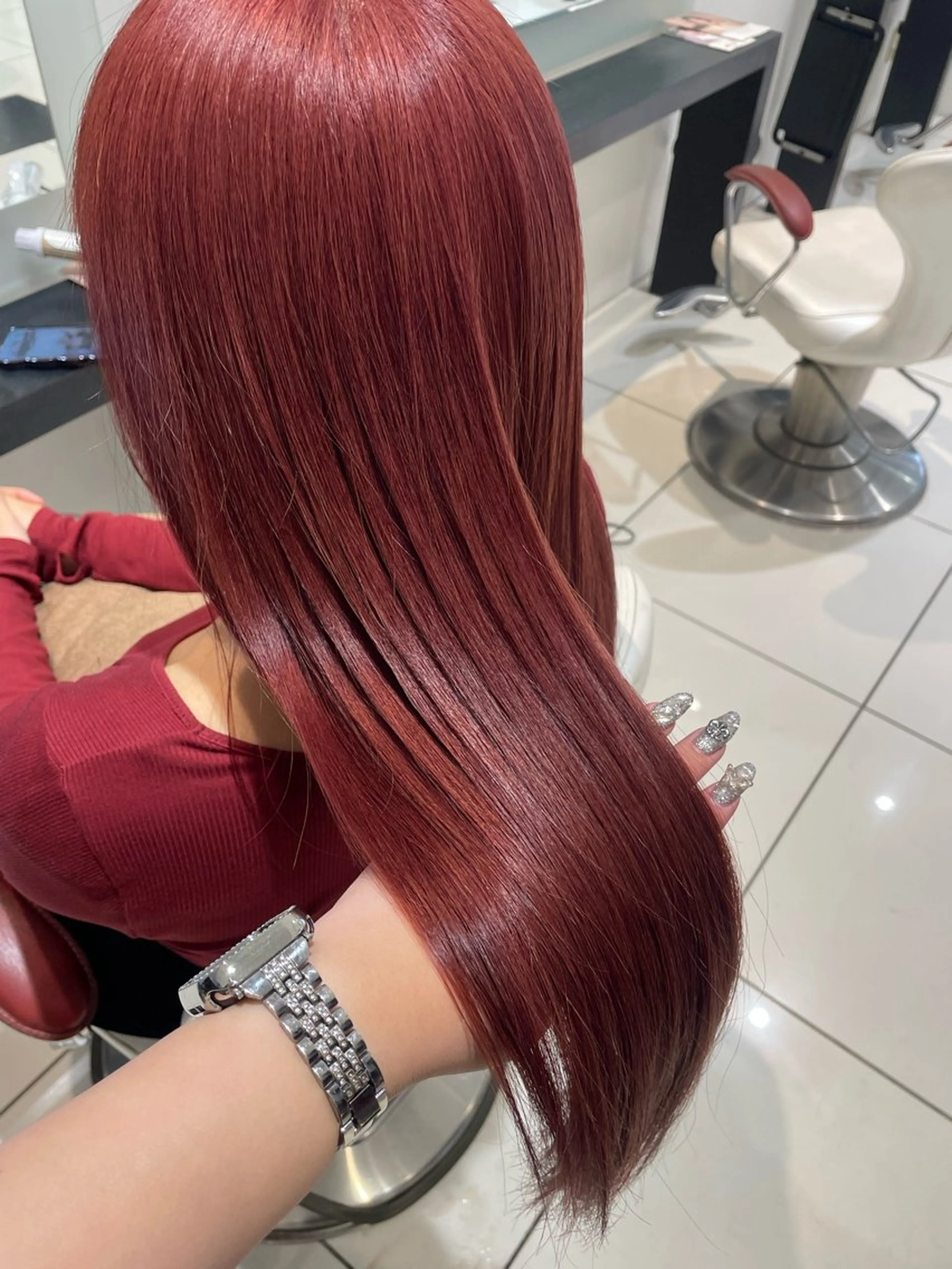 ロング カラー ヘアカラー トリートメント 💞暖色カラー 💞risaのヘアスタイル