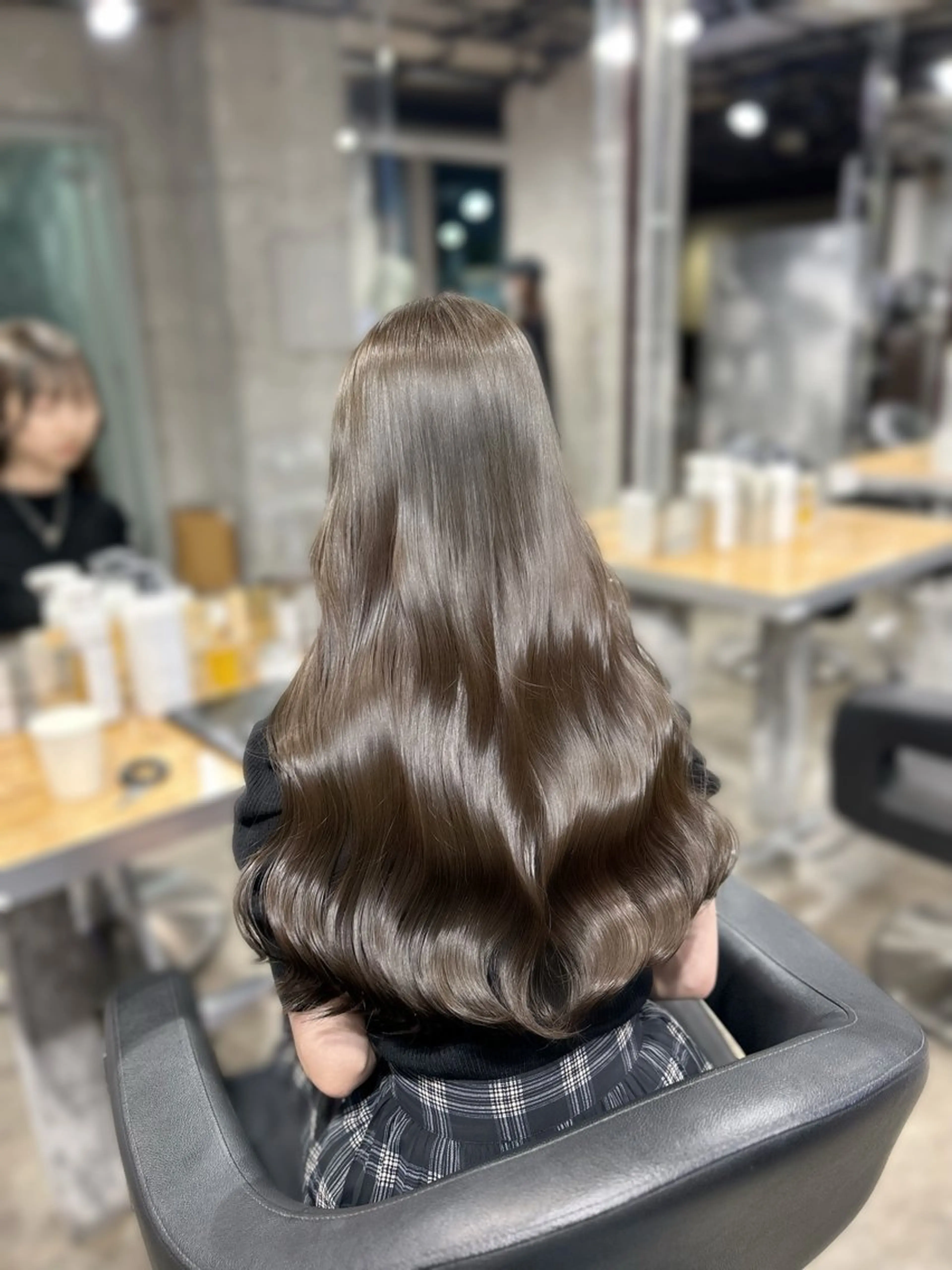 ロング カラー カット ヘアカラー トリートメント ヘアセット I'S.横浜所属・赤み消しカラー 🍀JUNKIのヘアスタイル